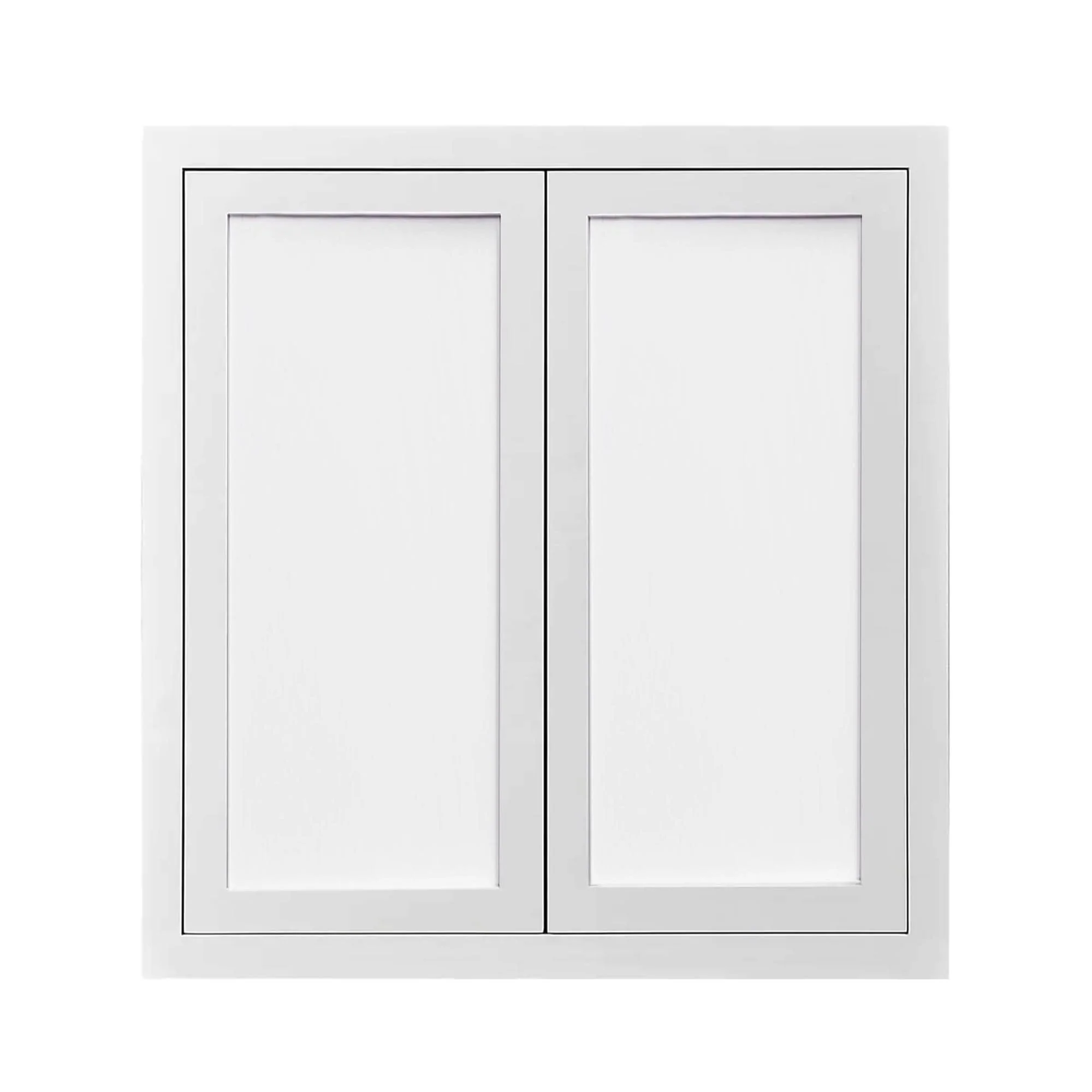 36" Tall Glass Ready Inset Shaker Wall Cabinet - Double Door 24", 27", 30", 33" & 36" Custom - Image 6