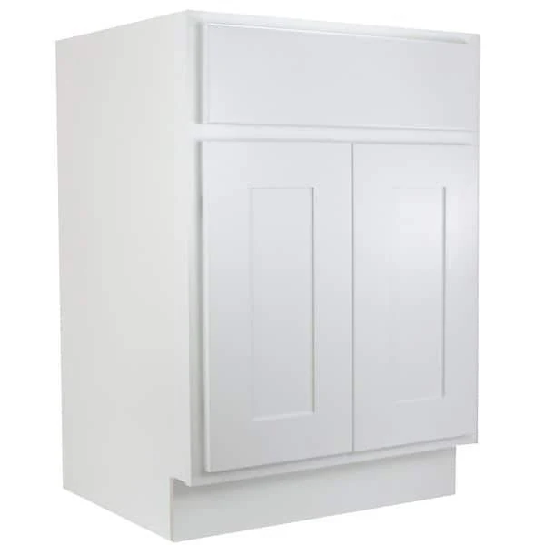 Gray Shaker 1-1/4" Overlay Base Cabinet - Two Doors 24", 27", 30", 33 & 36" Wide - Image 2