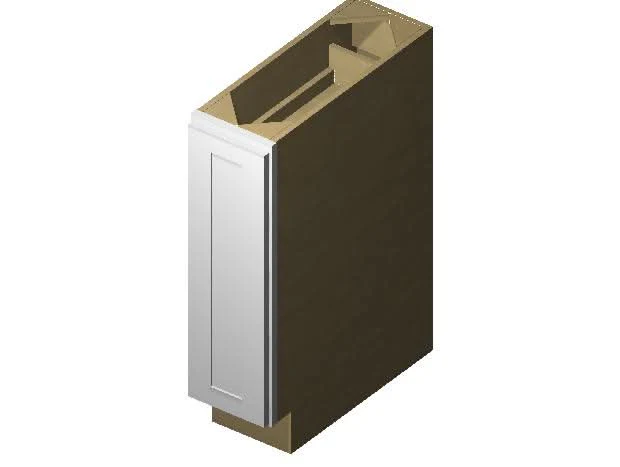 Gray Shaker 1-1/4" Overlay Spice Rack Pullout Base Cabinet 9" & 12" Wide - Image 5