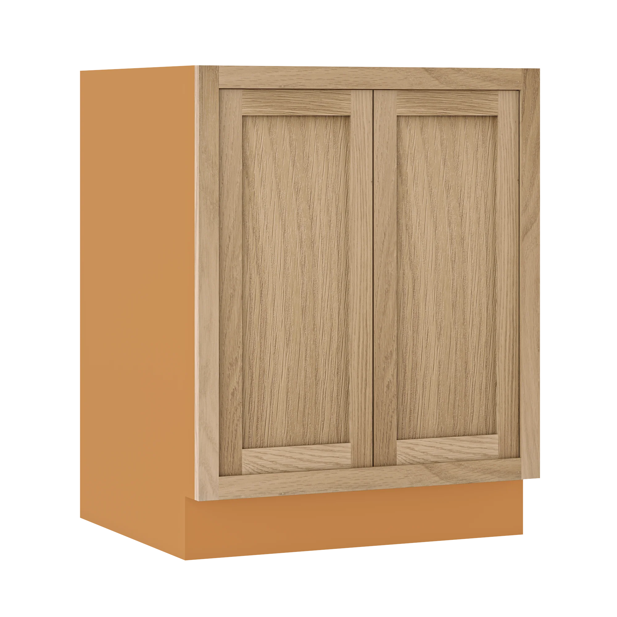Inset Oak Shaker Special Order Base Full Height Door 24" Deep Inset Shaker Base Cabinet 9" - 36" Wide - Image 4