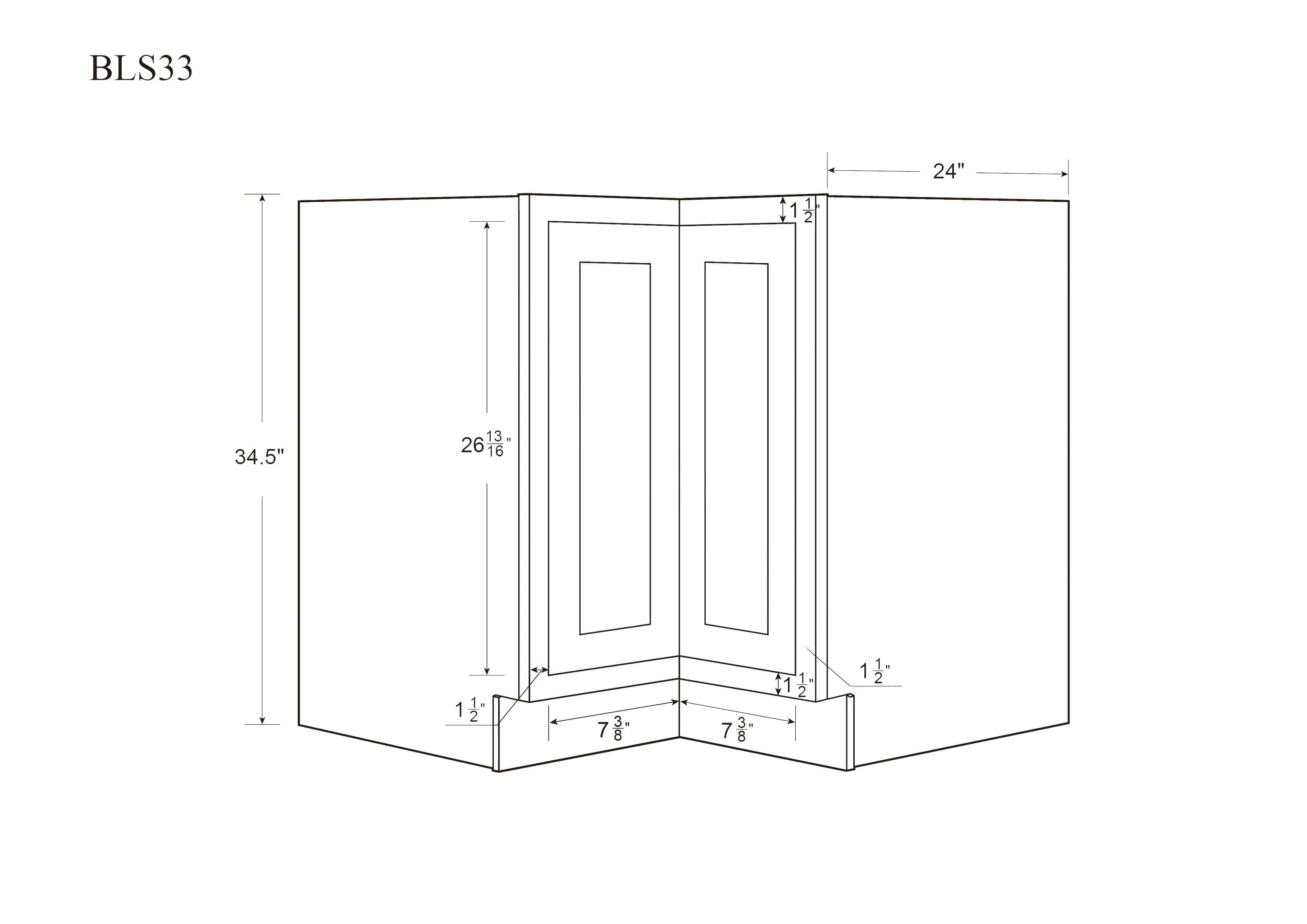 Lazy Susan 33" & 36" Base Elegant Oak Shaker Cabinets - Image 4