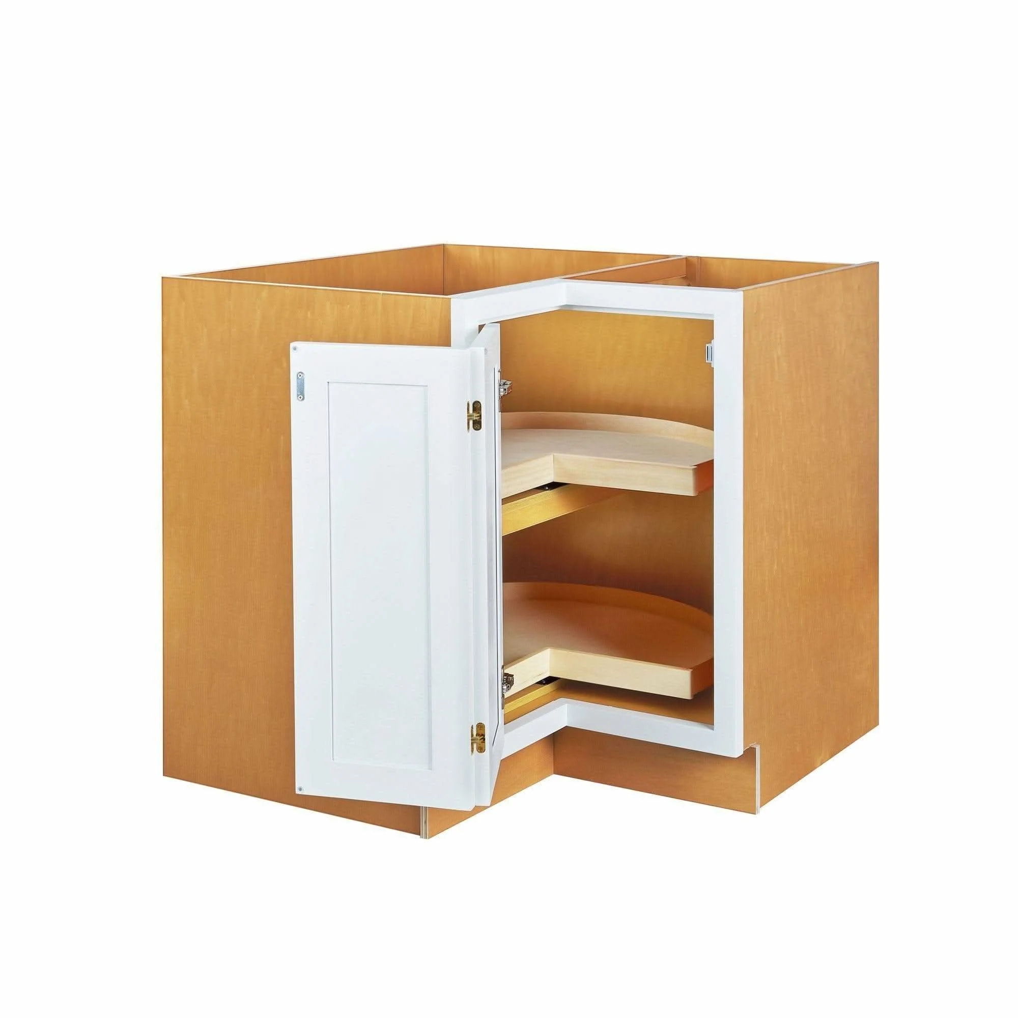 Lazy Susan 33" & 36" Base Snow White Inset Shaker Cabinets - Image 2