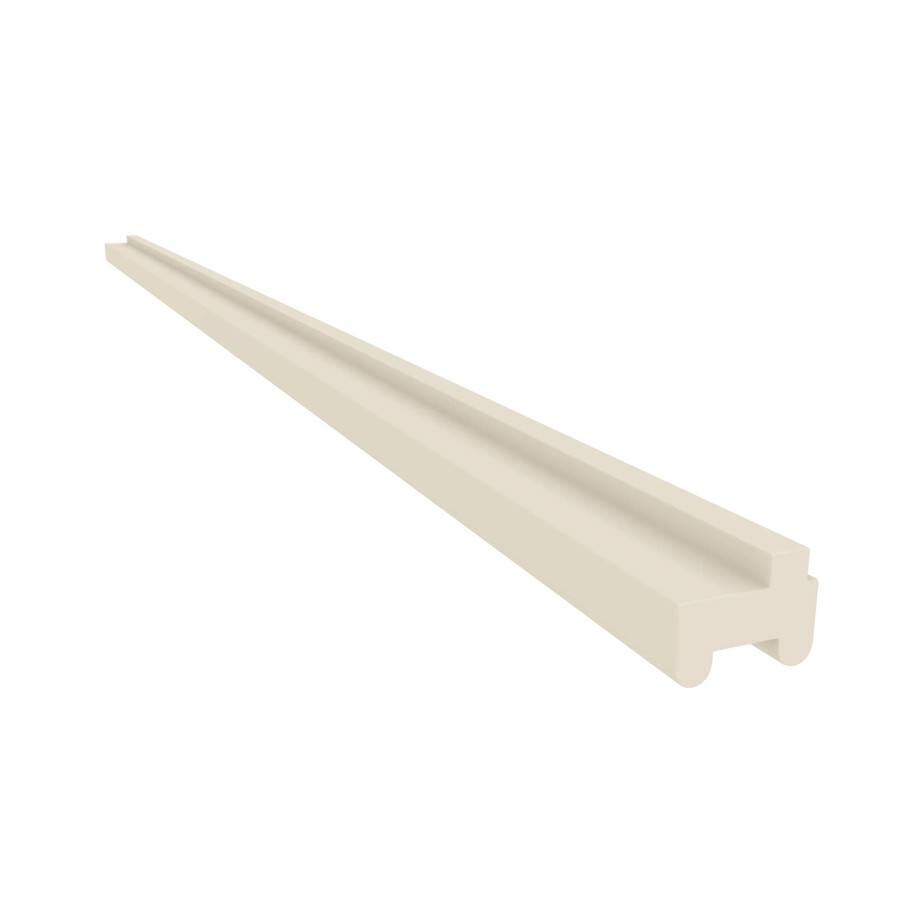 Light Rail Molding Trim Pieces Manhattan Cream Shaker 1-1/4" Overlay