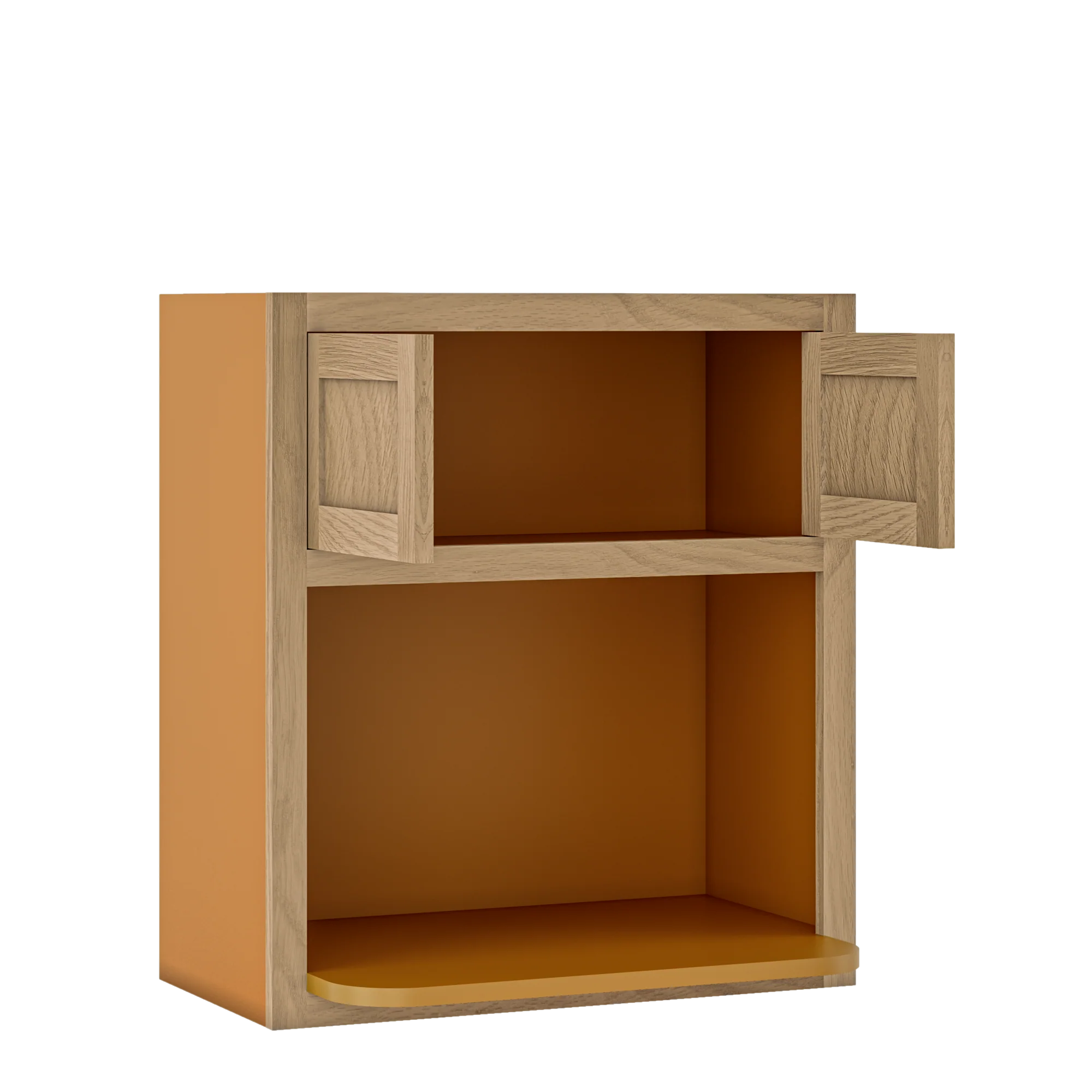 Microwave Cabinet White oak Inset Shaker Wall Cabinet 27" Wide 30" & 39" Tall - Image 2