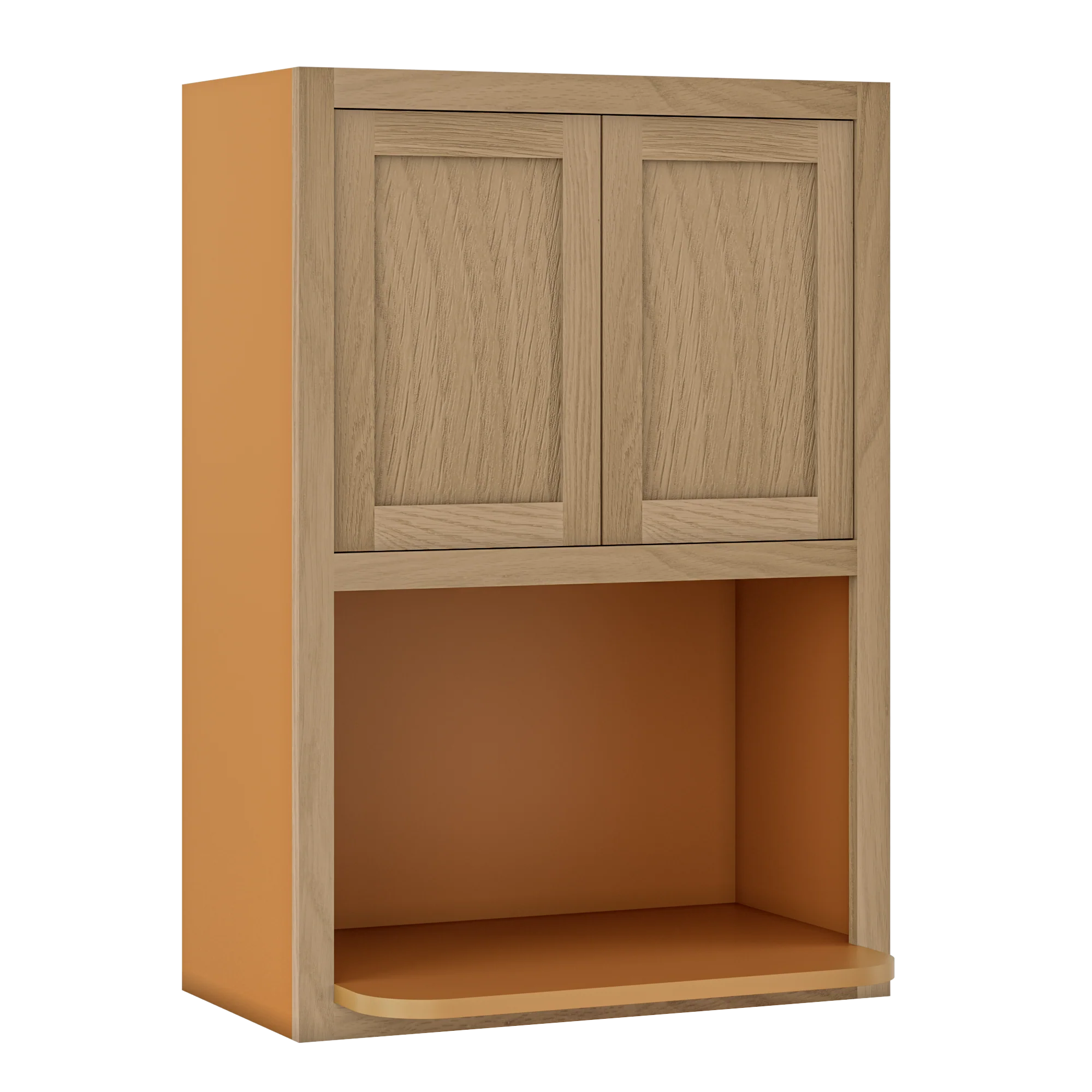 Microwave Cabinet White oak Inset Shaker Wall Cabinet 27" Wide 30" & 39" Tall - Image 3