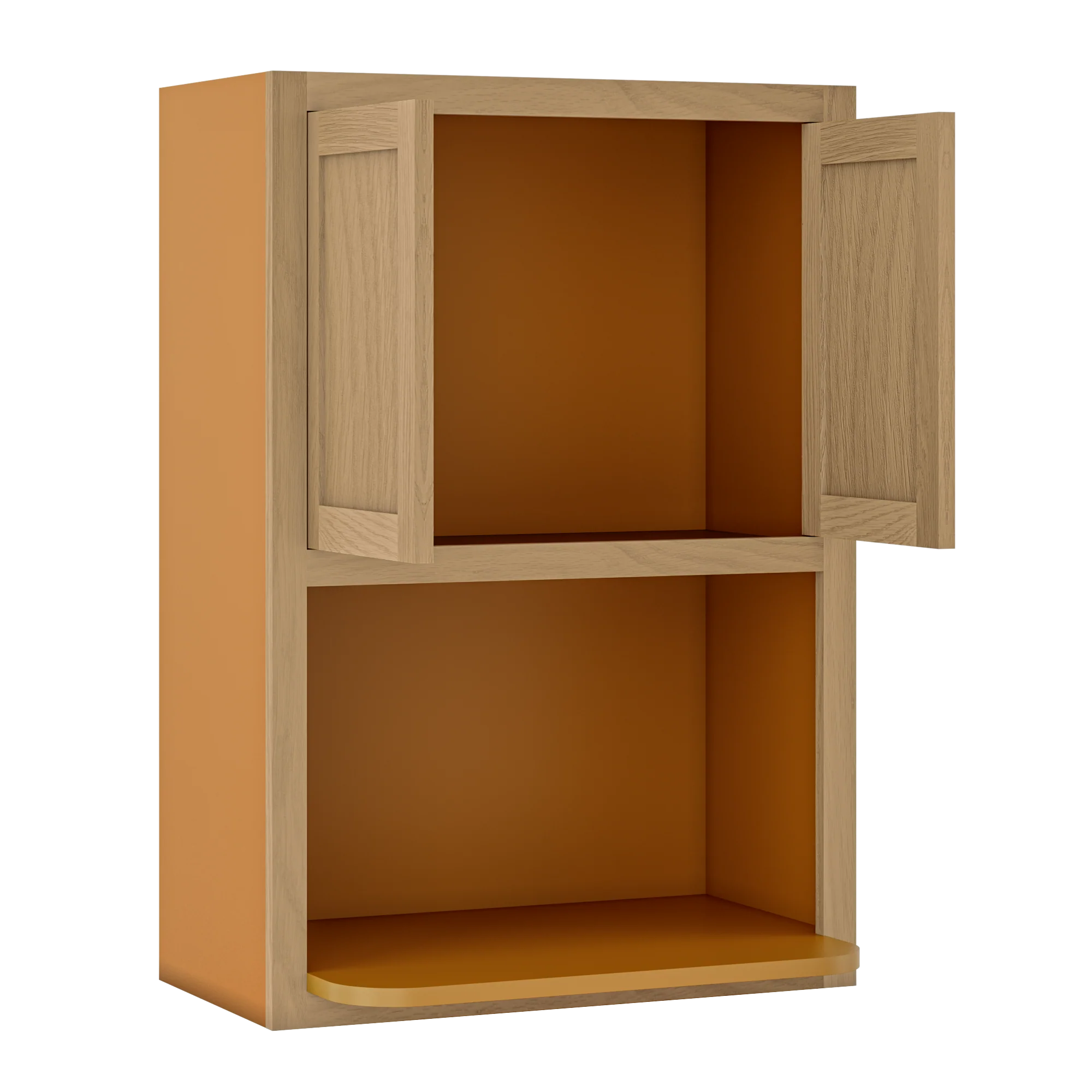Microwave Cabinet White oak Inset Shaker Wall Cabinet 27" Wide 30" & 39" Tall - Image 4