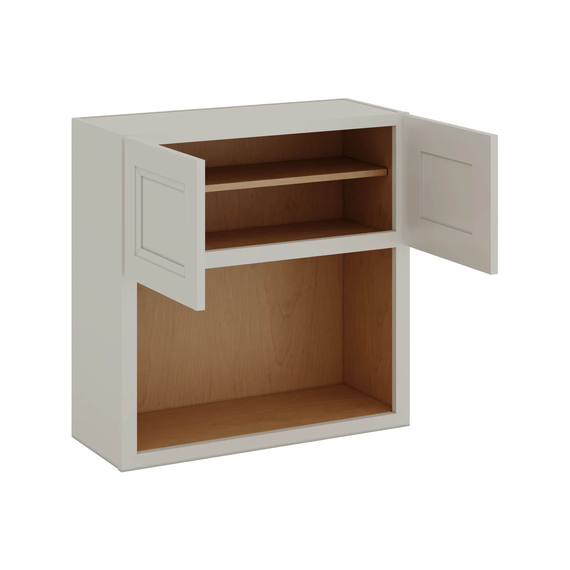 Microwave Shelf Cabinet 27LGDS Laguna Gray Double Shaker Cabinet 27" Wide by 30", 36" & 42" Tall - Image 2