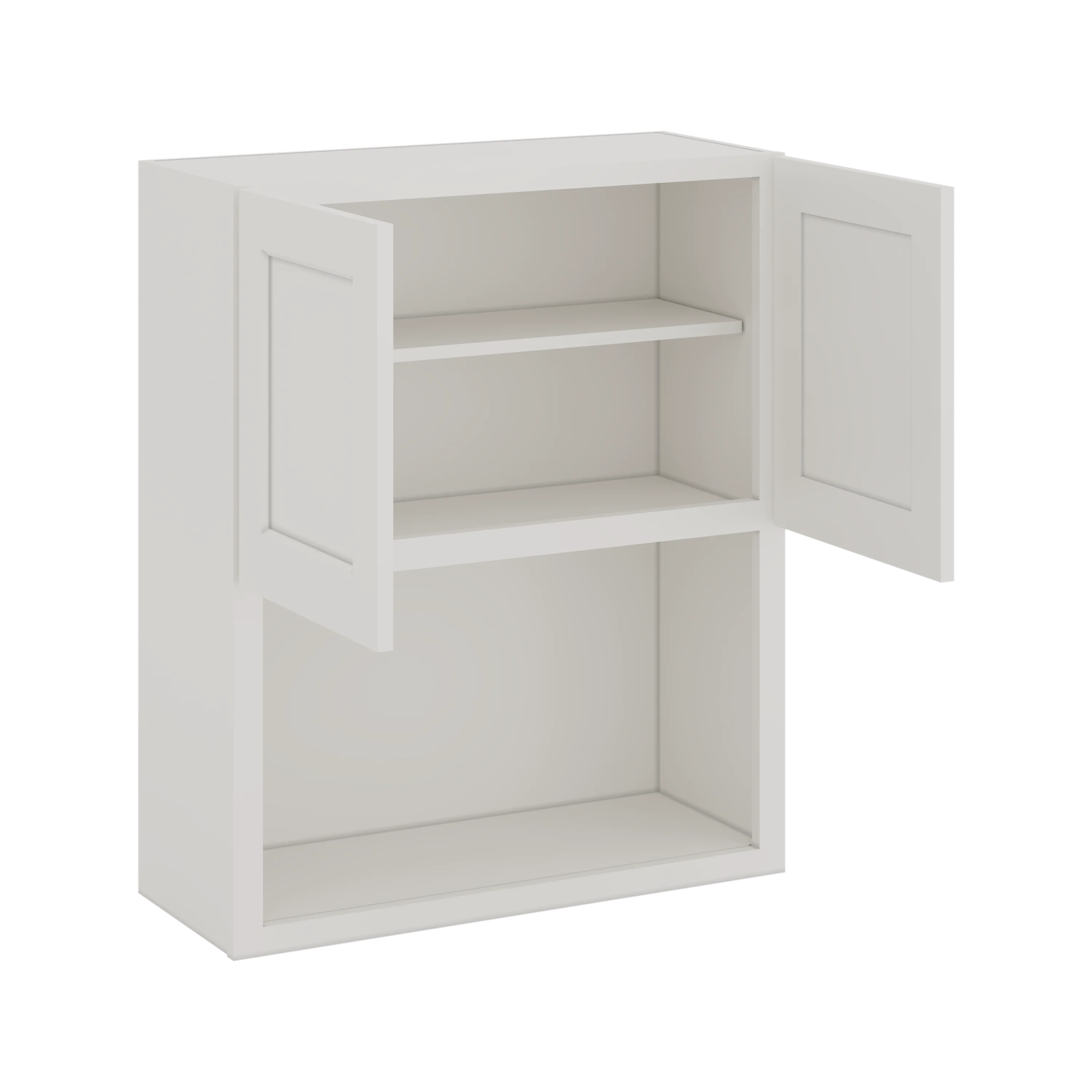 Microwave Shelf Cabinet ICE White Shaker 1-1/4" Overlay Cabinet 27" & 30" Wide by 30", 36" & 42" Tall CWS/CWB - Image 5