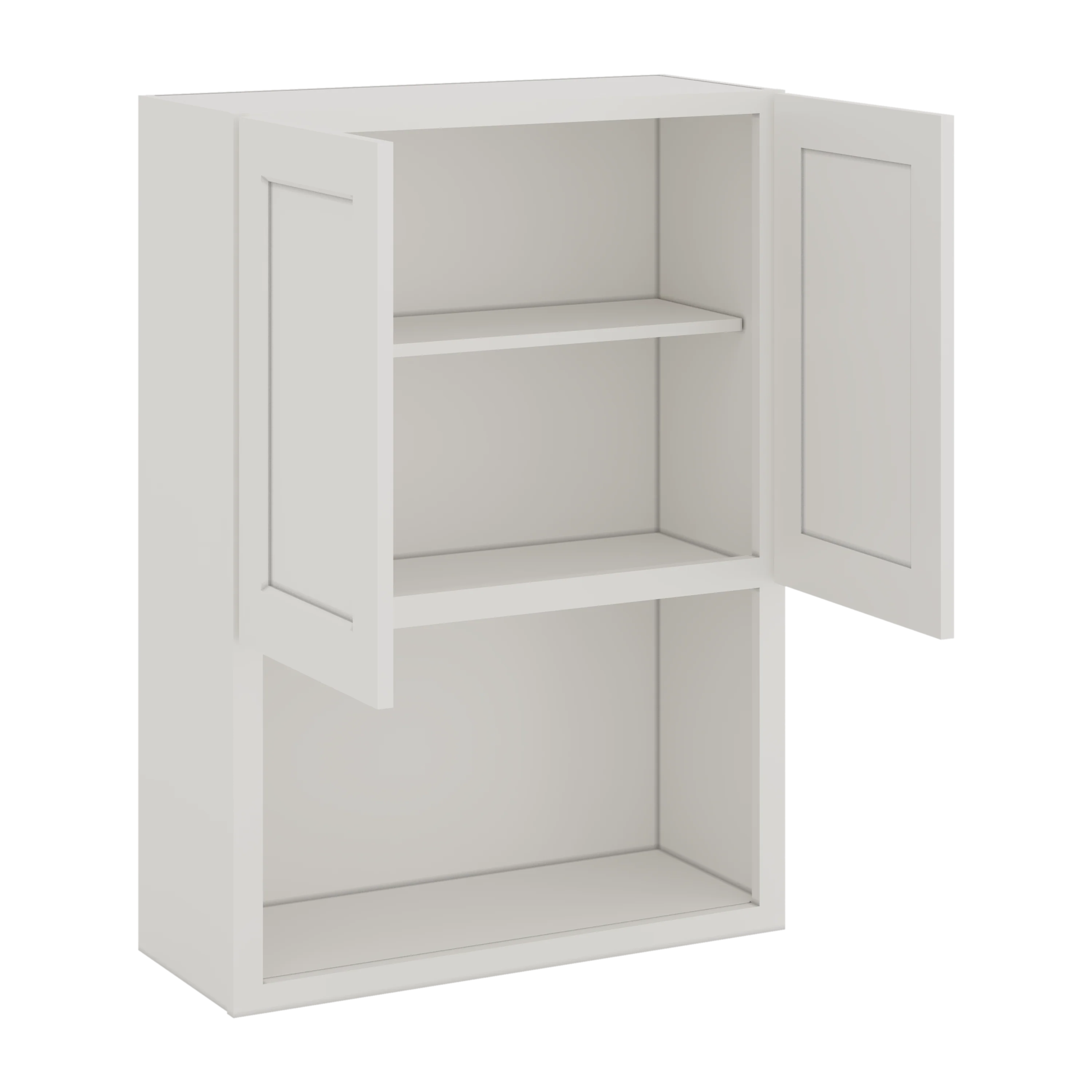 Microwave Shelf Cabinet ICE White Shaker 1-1/4" Overlay Cabinet 27" & 30" Wide by 30", 36" & 42" Tall CWS/CWB - Image 7