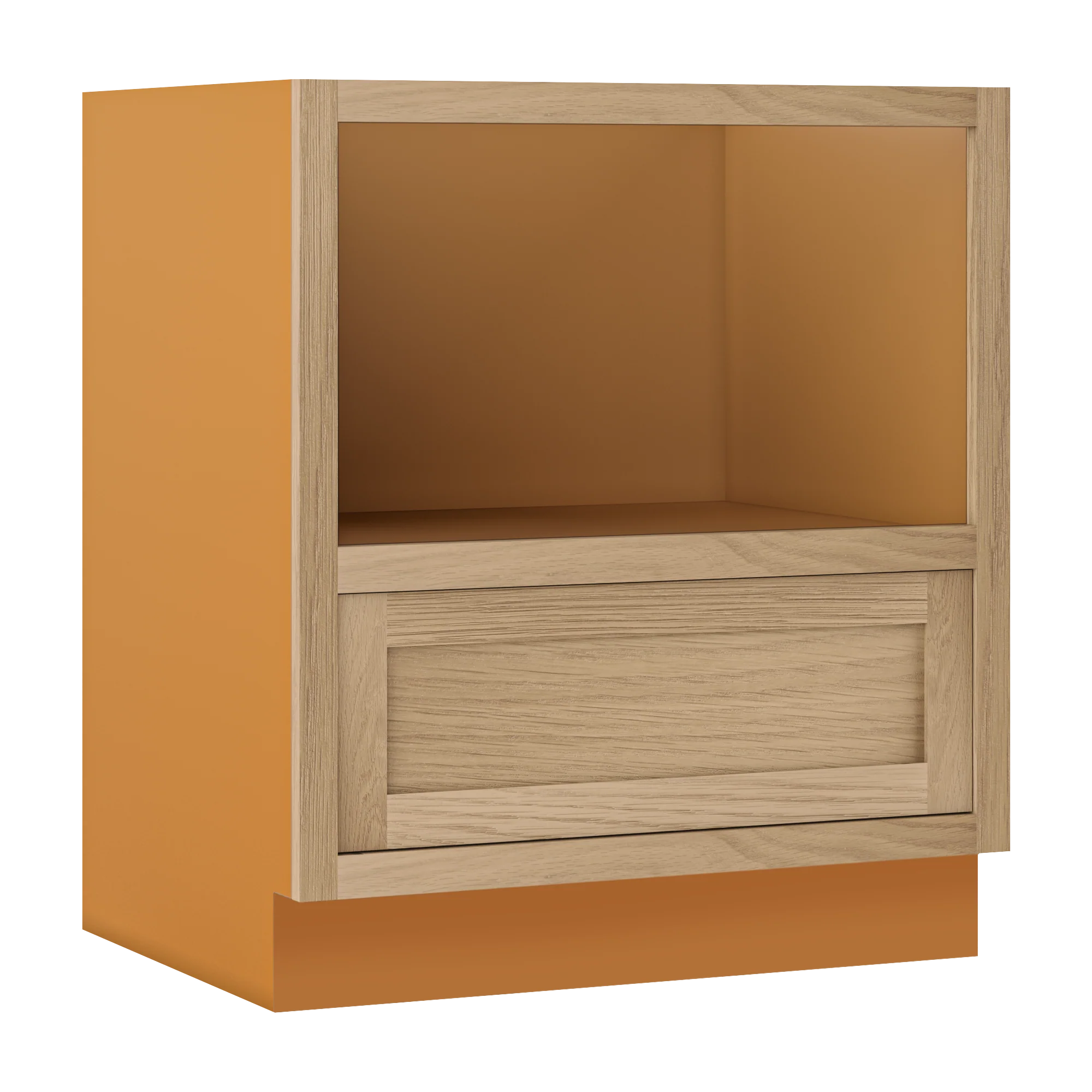 Oak Inset Shaker Microwave Base Cabinet - 27" & 30" - Special Order - Image 4