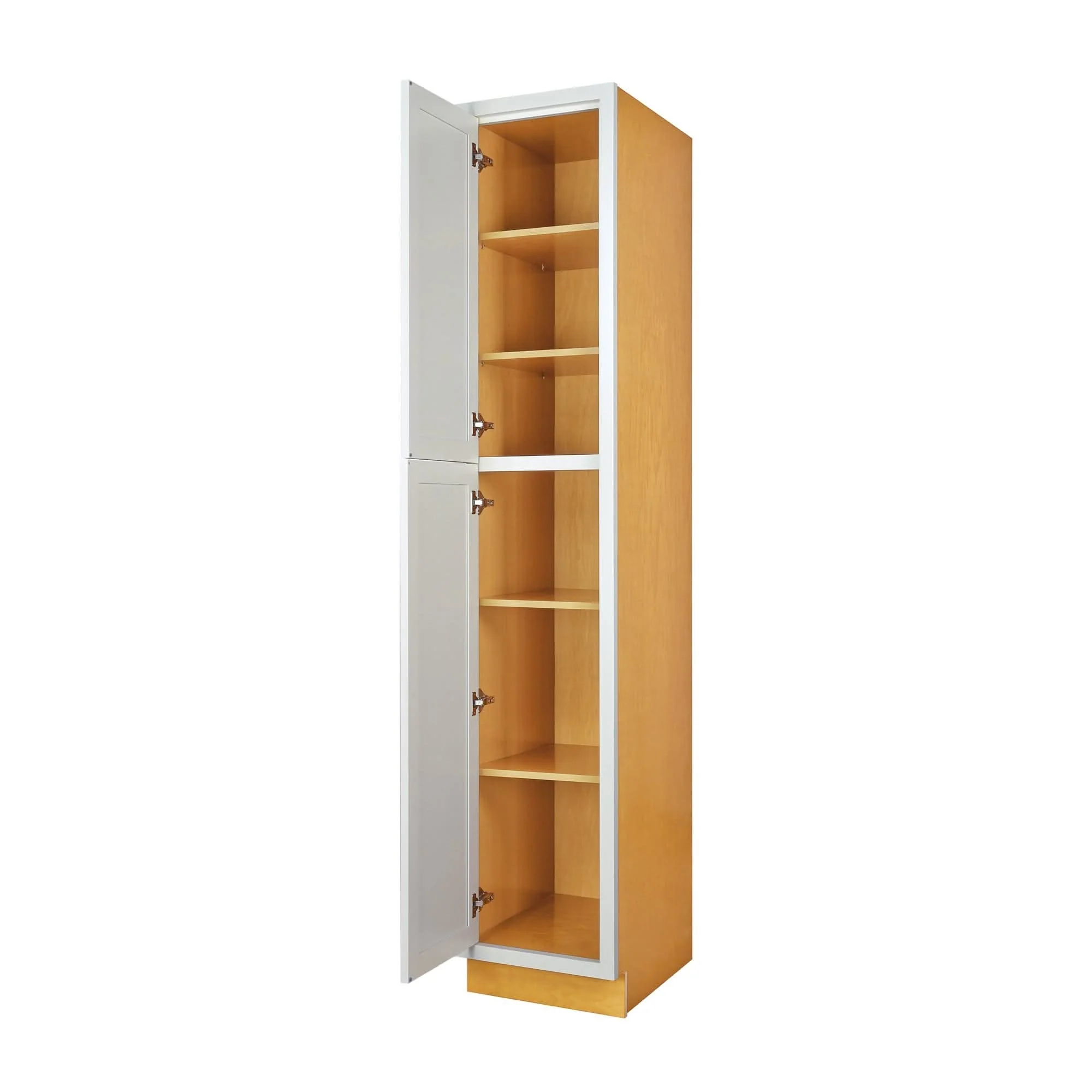 Pantry Vintage White Inset Raised Panel Cabinet 84" Tall 18' Wide - Image 2