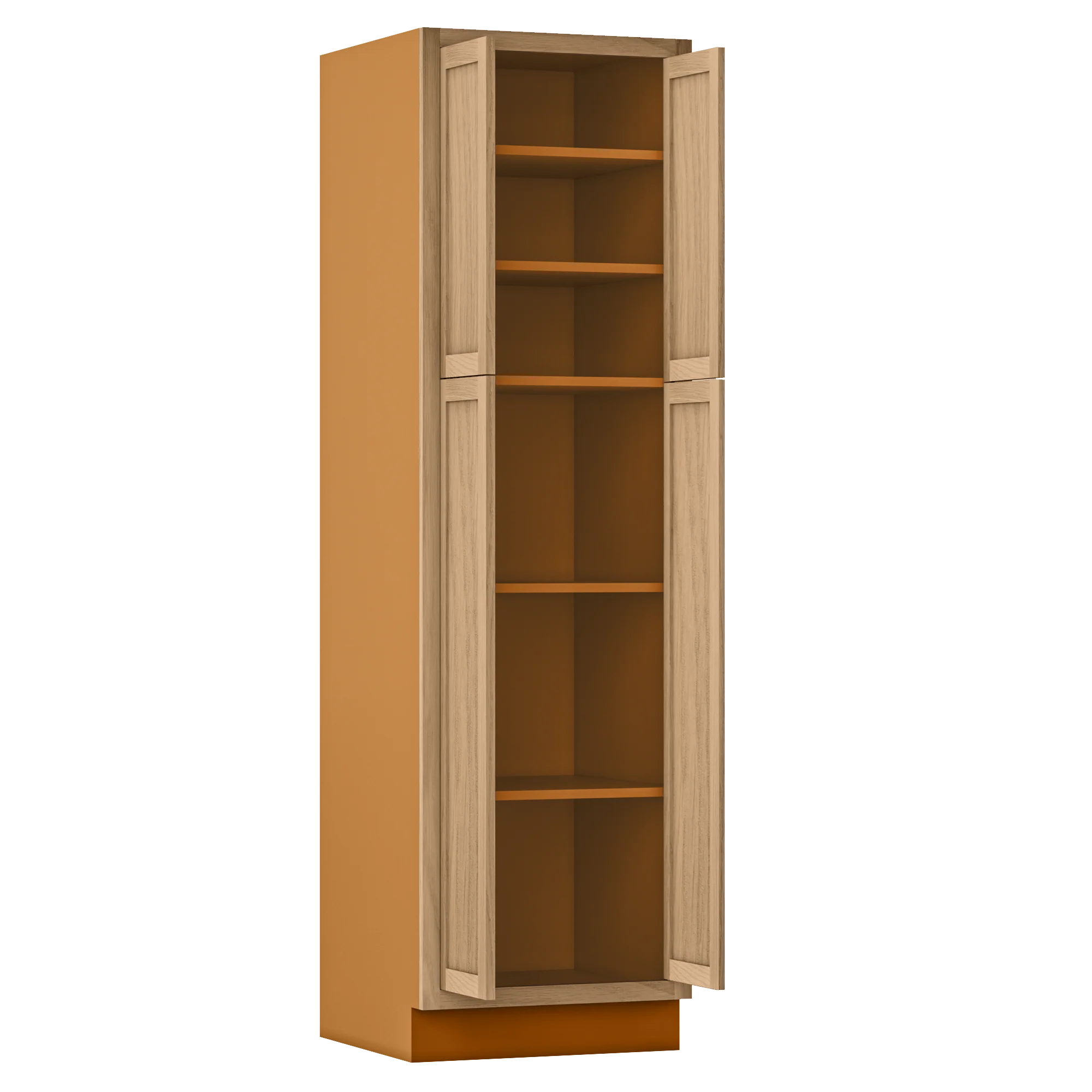 Pantry White Oak Inset Shaker Cabinet 84" Tall 18", 21", 24", 27", 30", 33" & 36" Wide - Image 2