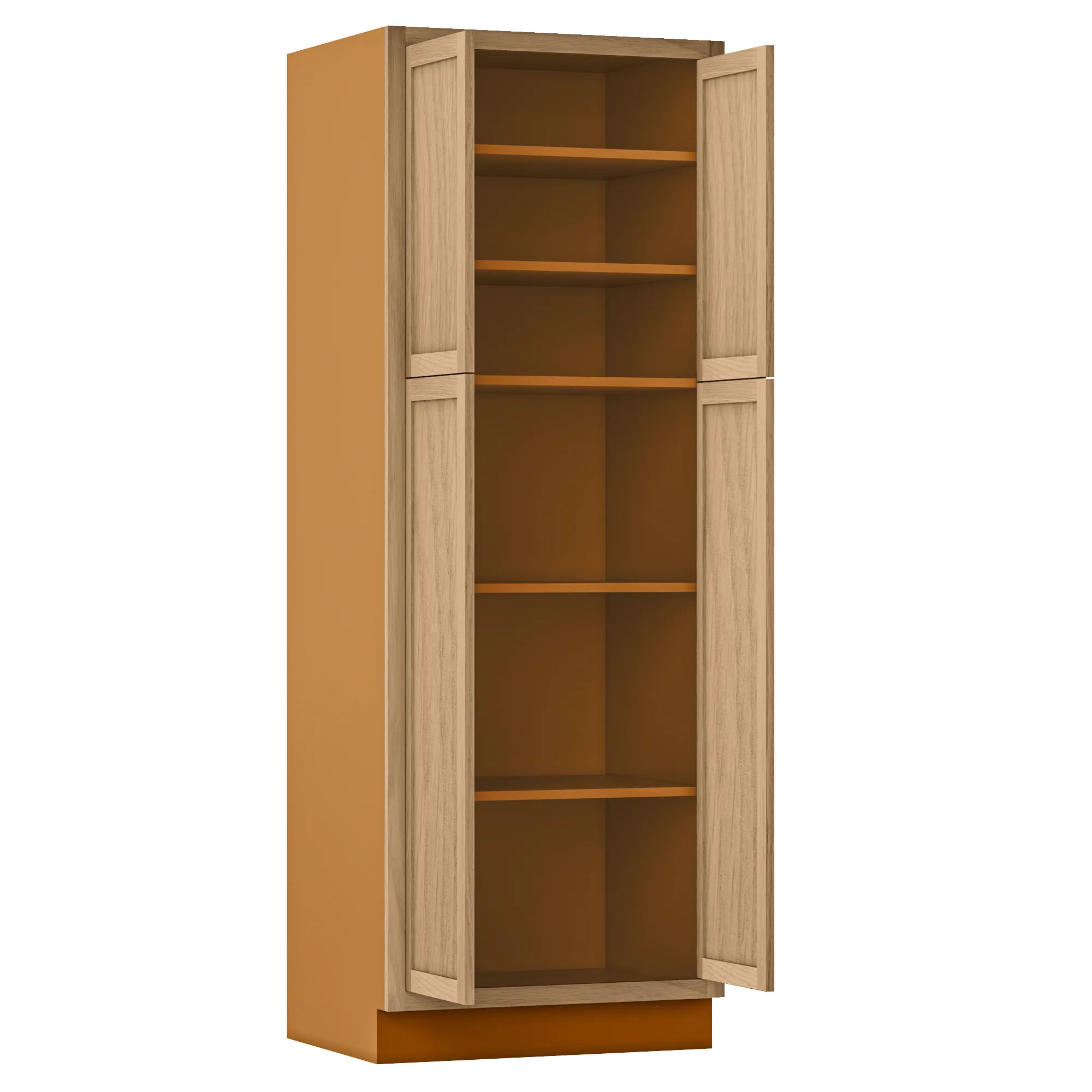 Pantry White Oak Inset Shaker Cabinet 84" Tall 18", 21", 24", 27", 30", 33" & 36" Wide - Image 4