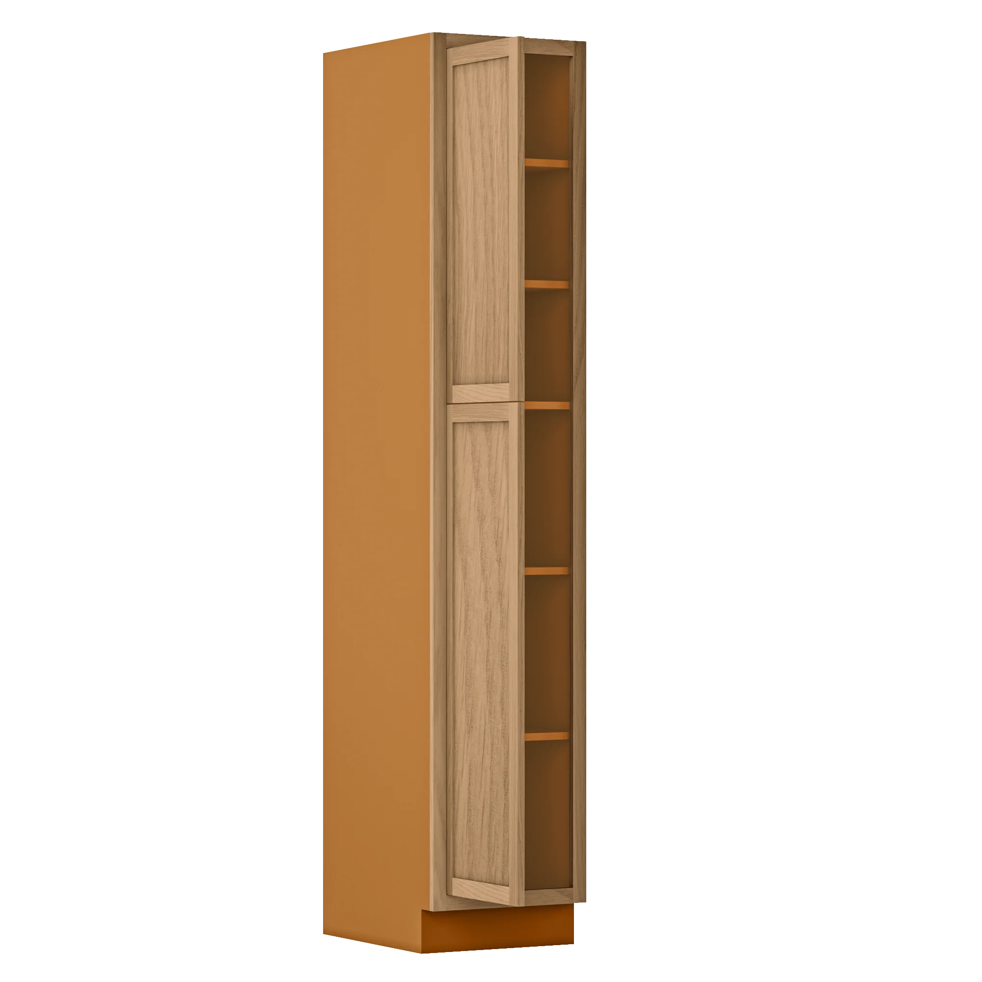 Pantry White Oak Inset Shaker Cabinet 93" Tall 18", 21", 24", 27", 30", 33" & 36" Wide - Image 4