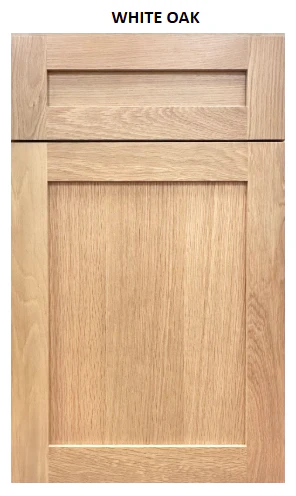 Sample Door Natural Color - White Oak Shaker 1-1/4" Overlay