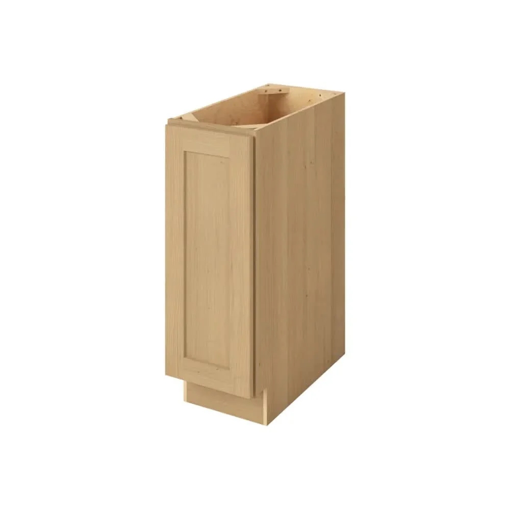 Spice Rack (No Wiggle) Pull Out Base Cabinet 9" & 12" Wide Sandstone Birch Shaker 1-1/4" Overlay