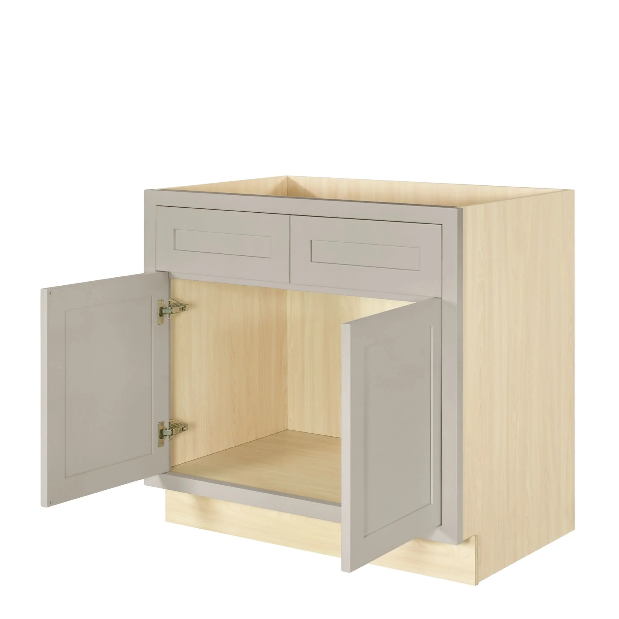 Sink Base Tuscan Gray Inset Shaker Cabinets 33", 36", 42" - Image 11