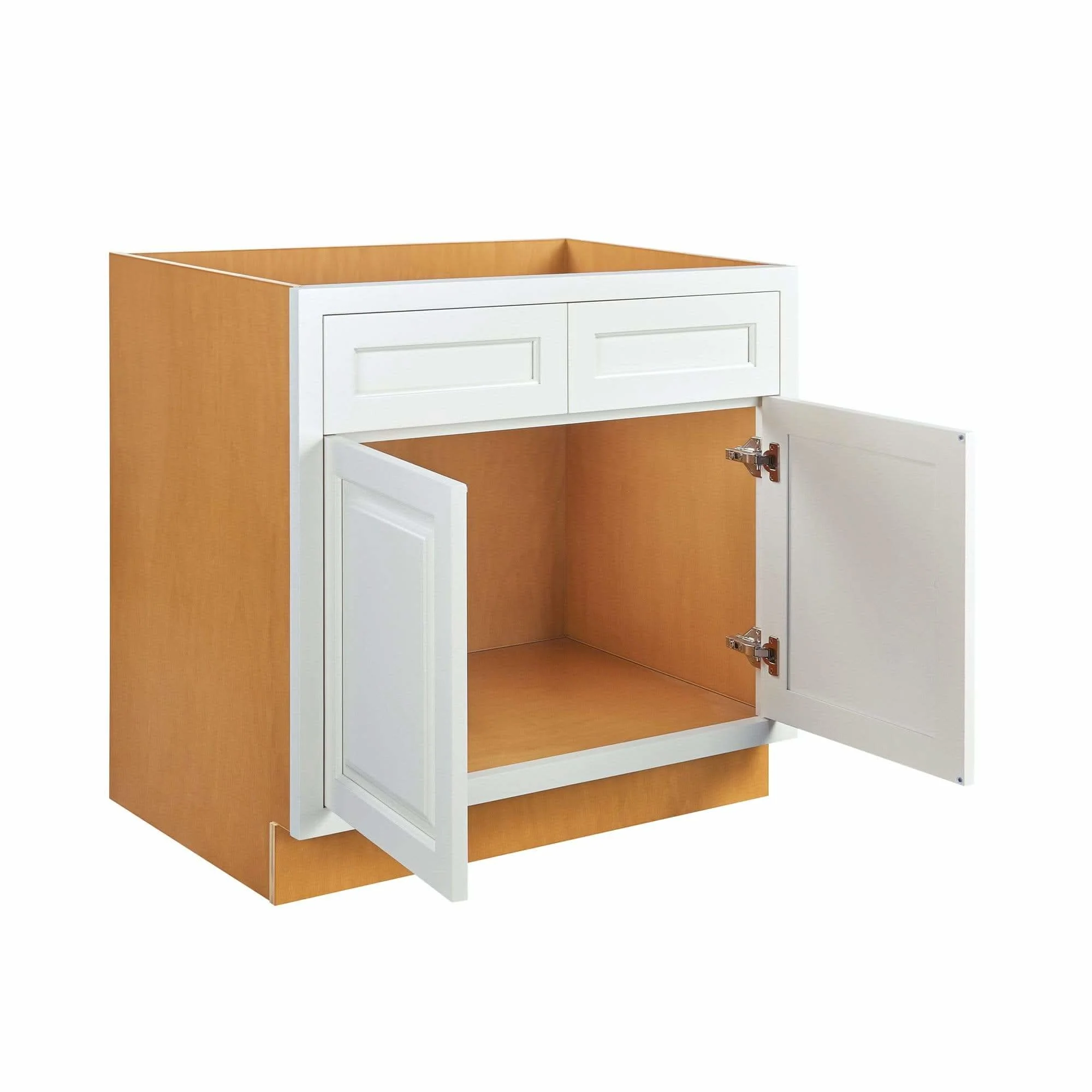 Sink Base Vintage White Inset Raised Panel Cabinets 33", 36", 42" - Image 2