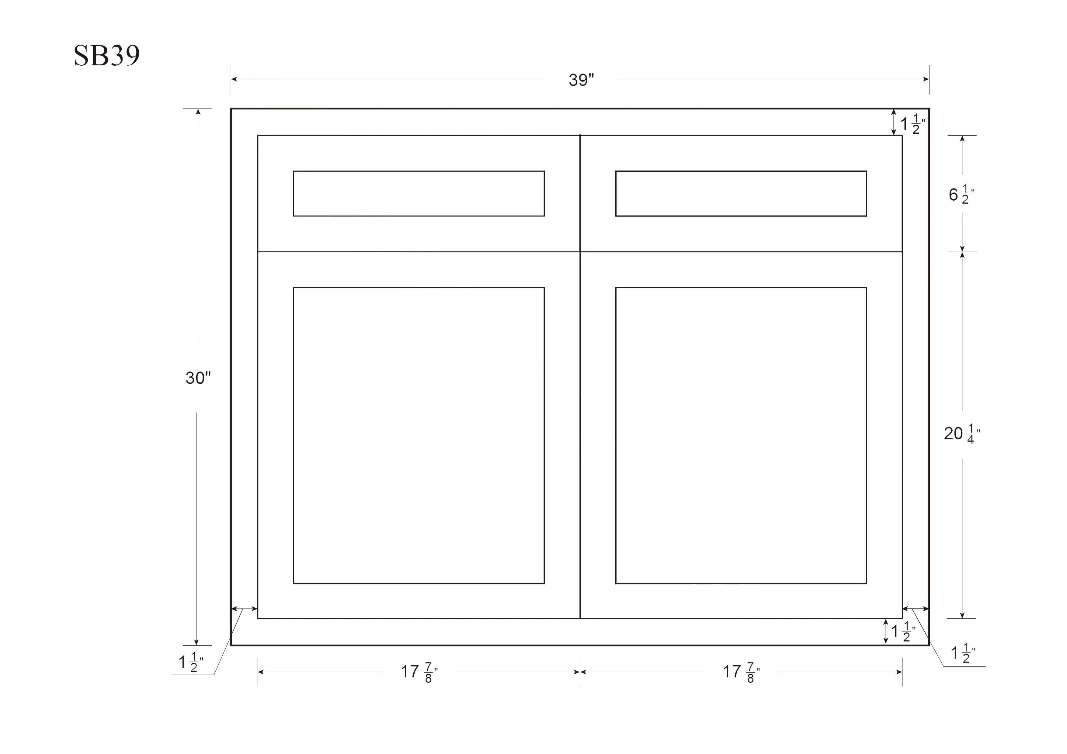 Sink Base Vintage White Inset Raised Panel Cabinets 33", 36", 42" - Image 5