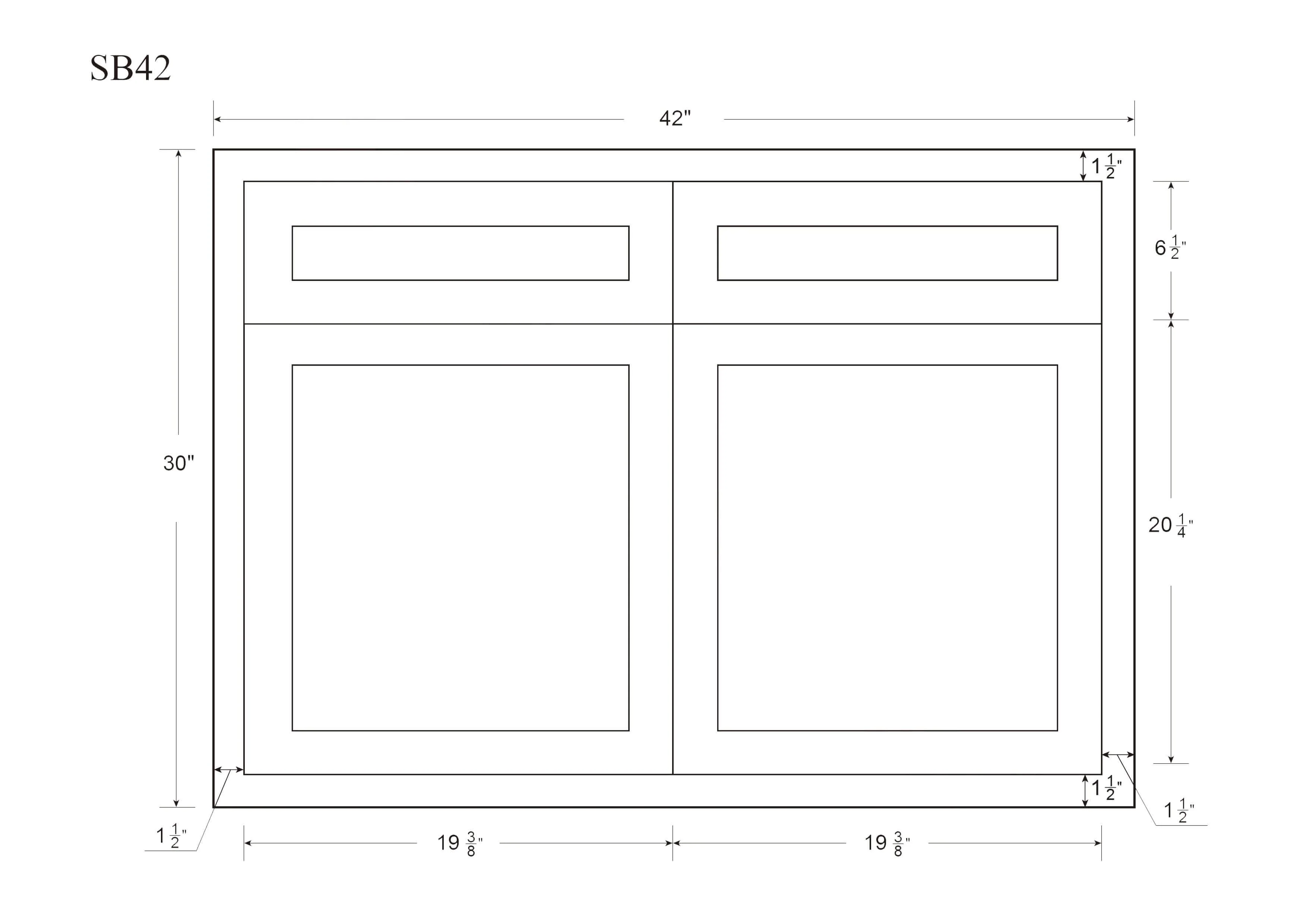 Sink Base Vintage White Inset Raised Panel Cabinets 33", 36", 42" - Image 6