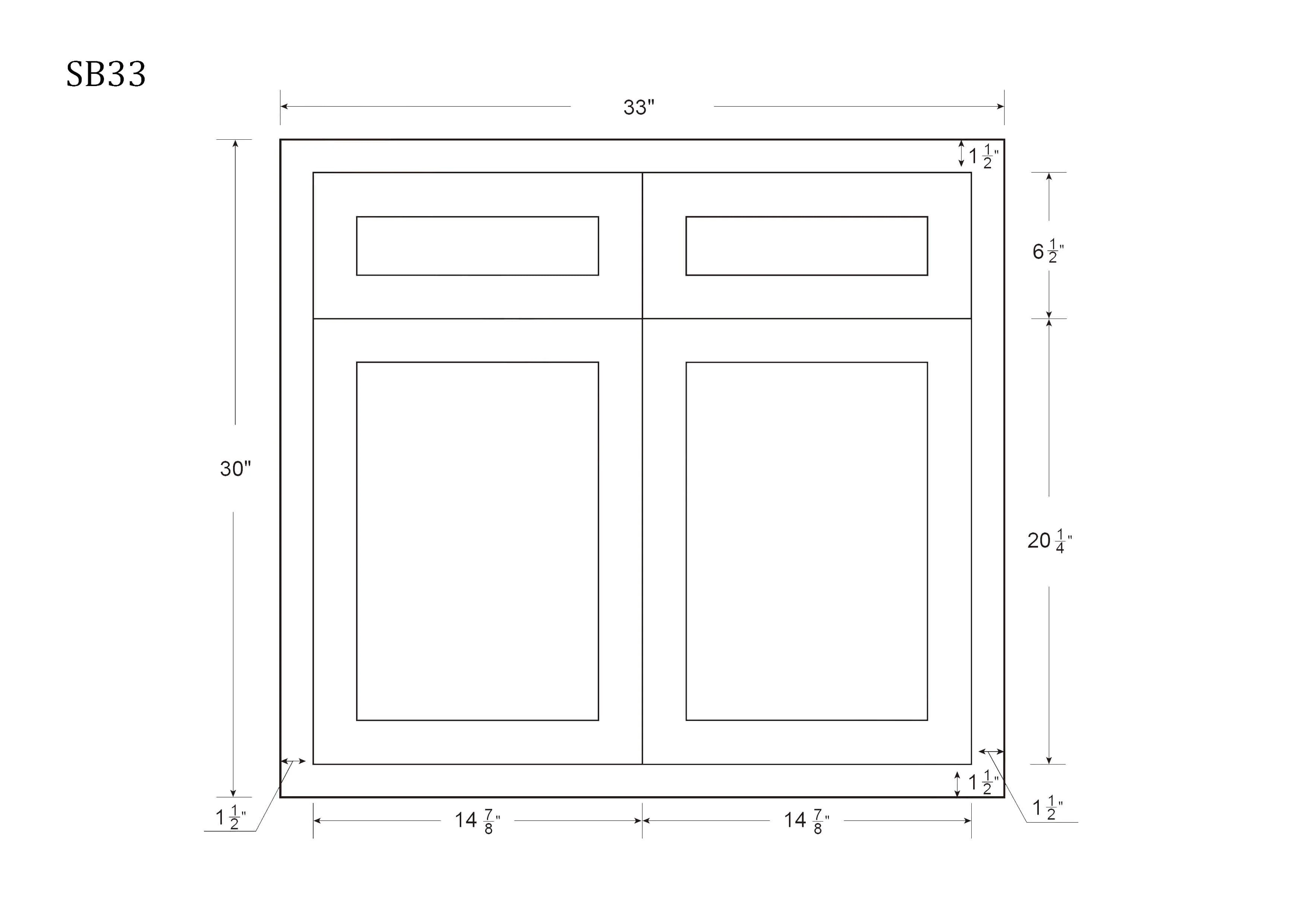 Sink Base 33", 36" & 42" Snow White Inset Shaker Cabinets - Image 3