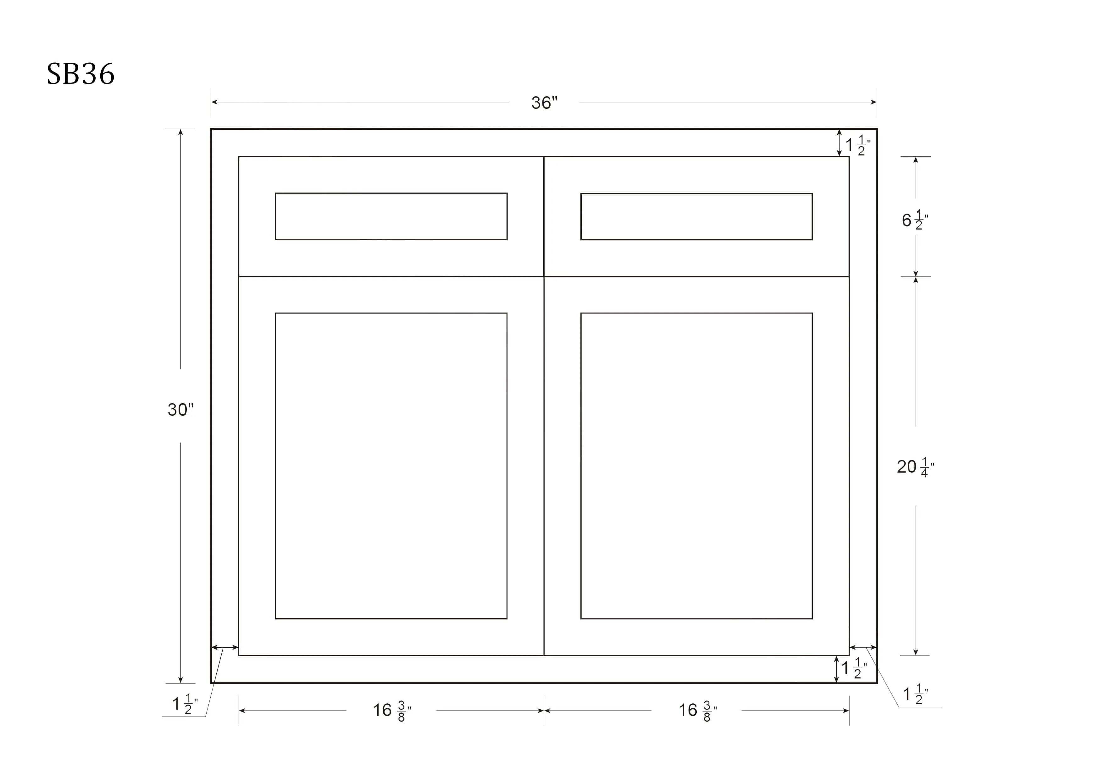 Sink Base 33", 36" & 42" Snow White Inset Shaker Cabinets - Image 4