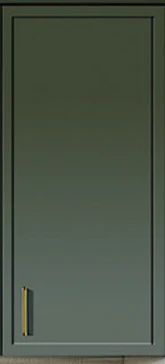 Slim Cypress Green Shaker 1-1/4" Overlay 3 Drawer Base Cabinet 12", 15", 18", 21", 24", 30", 33" & 36" Wide