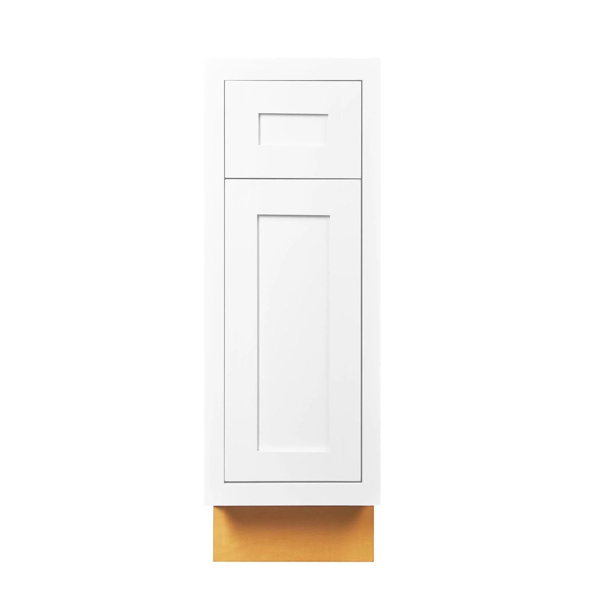 Base Cabinet - Single Door & Drawer 9", 12", 15", 18" & 21" Snow White Inset Shaker - Image 10