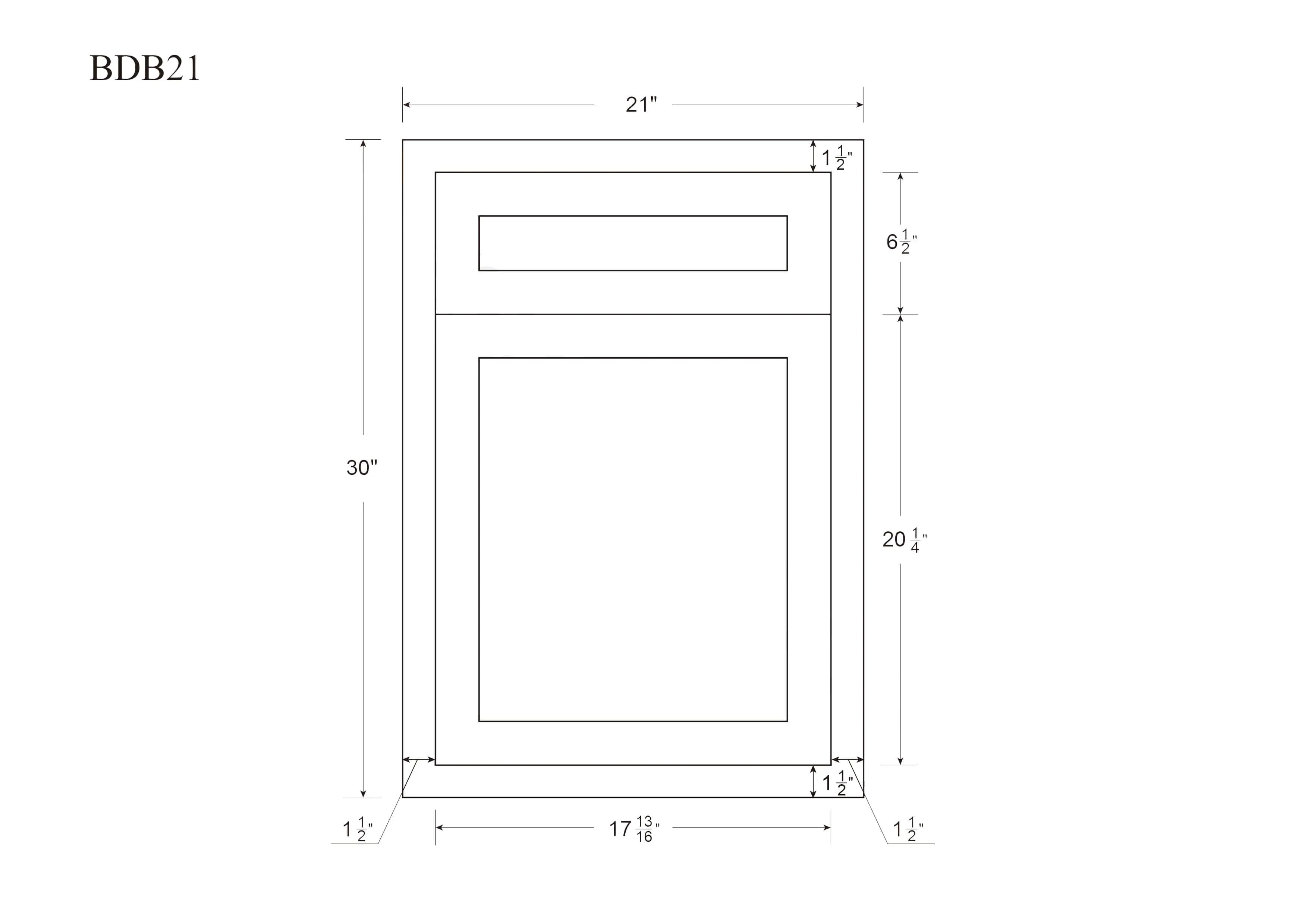 Base Cabinet - Single Door & Drawer 9", 12", 15", 18" & 21" Snow White Inset Shaker - Image 11