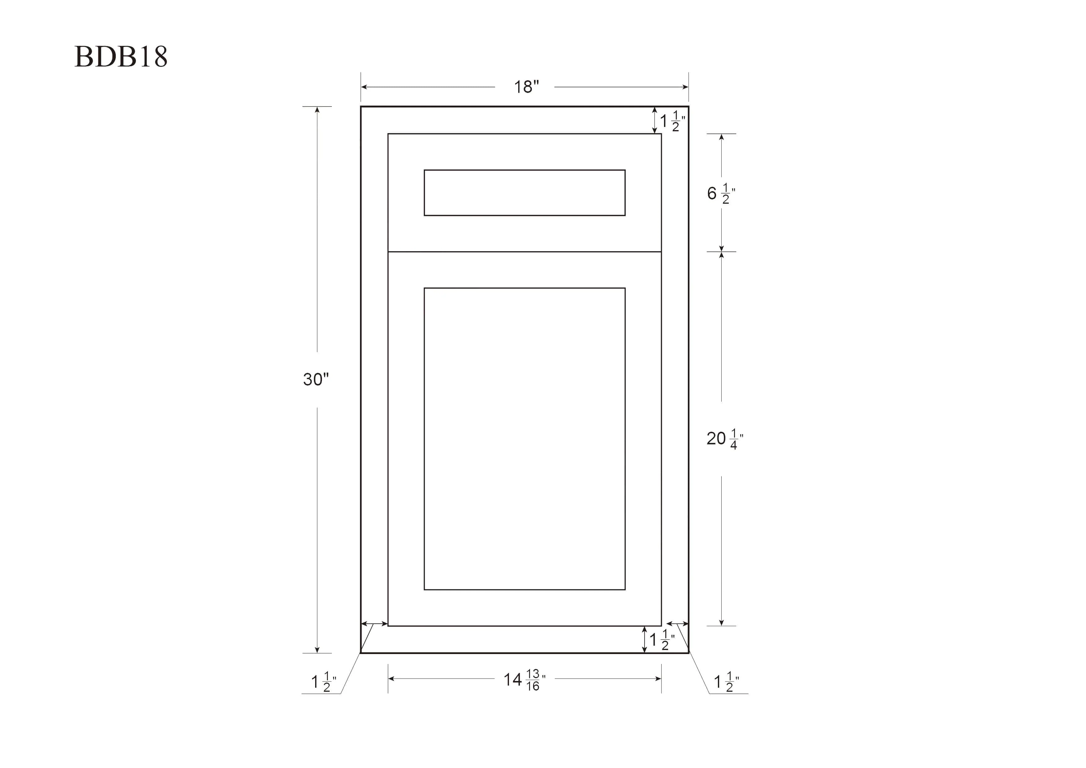 Base Cabinet - Single Door & Drawer 9", 12", 15", 18" & 21" Snow White Inset Shaker - Image 9