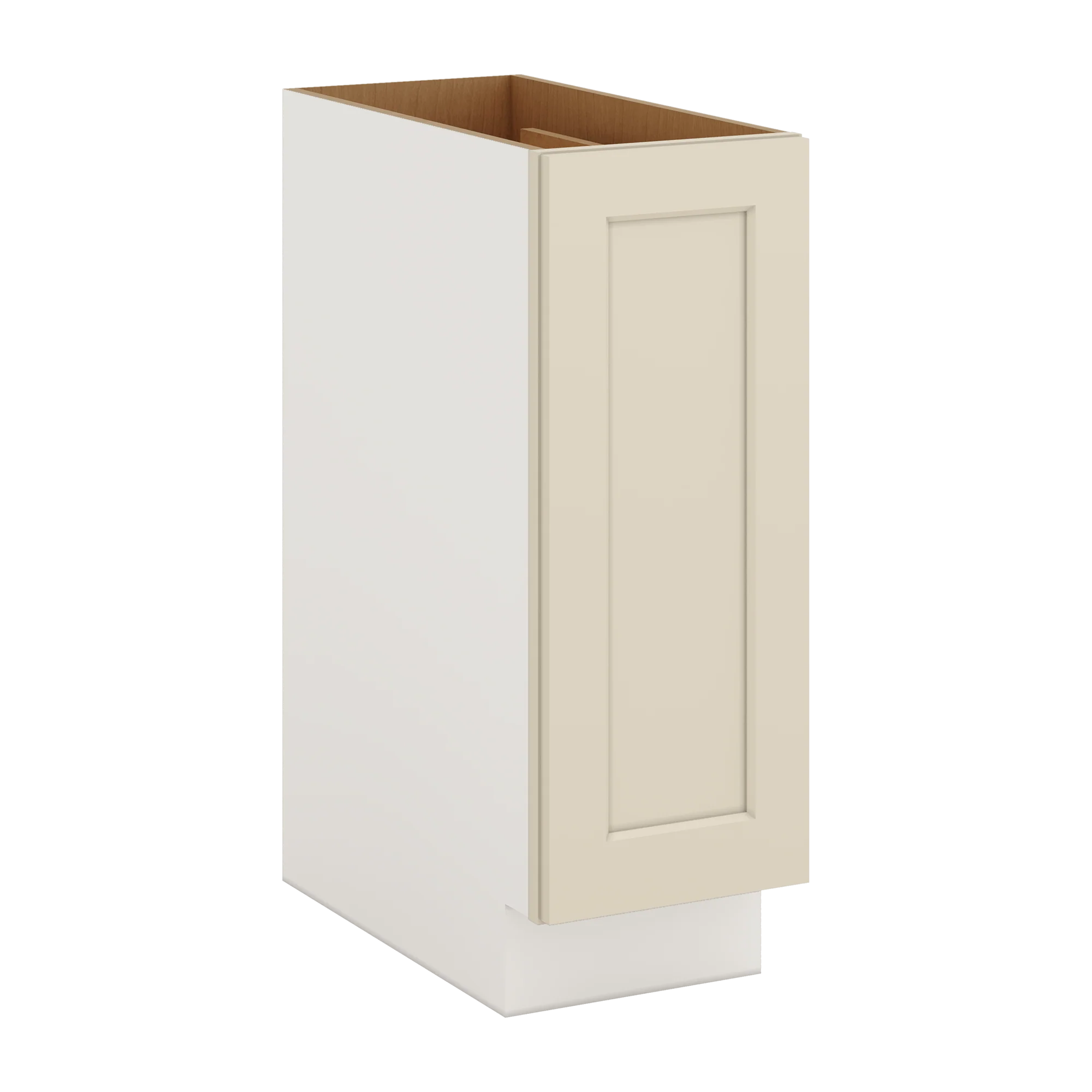 Spice Rack Pull Out Base Cabinet 6", 9" & 12" Wide Manhattan Cream Shaker 1-1/4" Overlay - Image 2