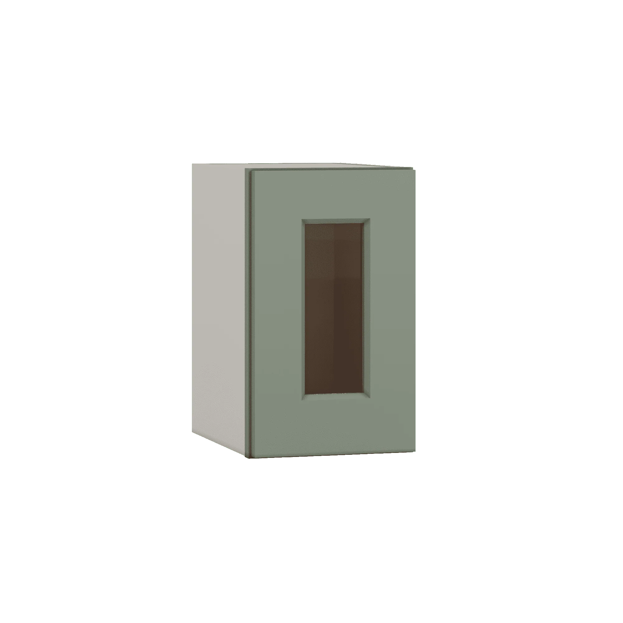Stackable Wall Cabinet - Single Door 9", 12", 15", 18" & 21" Wide Green Shaker - Image 11