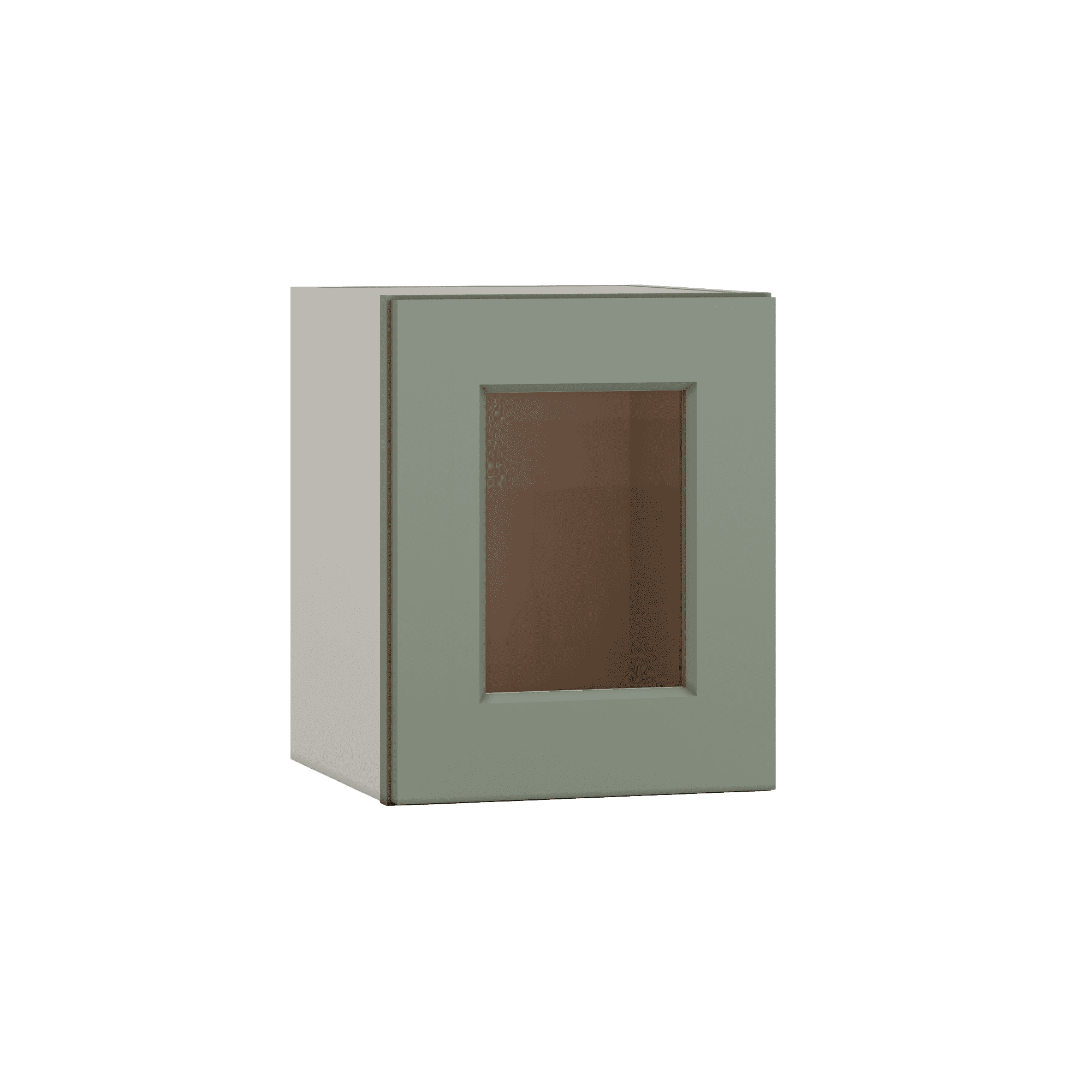 Stackable Wall Cabinet - Single Door 9", 12", 15", 18" & 21" Wide Green Shaker - Image 13