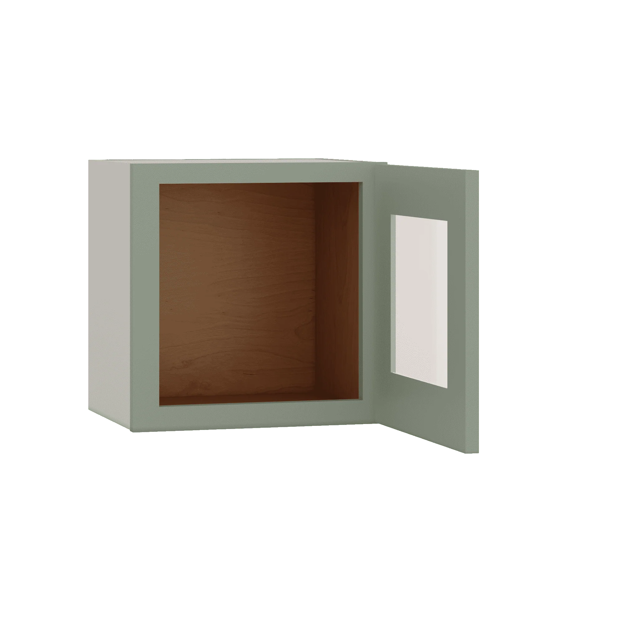 Stackable Wall Cabinet - Single Door 9", 12", 15", 18" & 21" Wide Green Shaker - Image 16