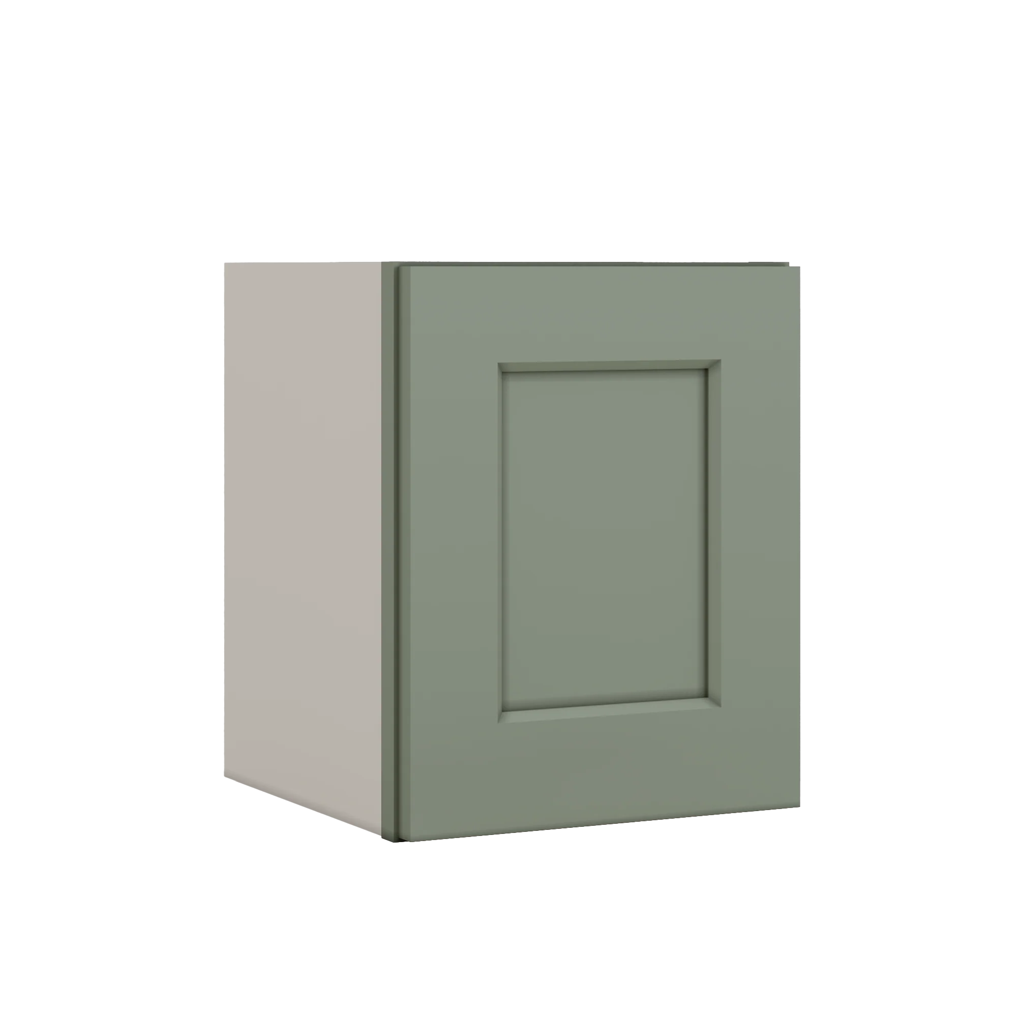 Stackable Wall Cabinet - Single Door 9", 12", 15", 18" & 21" Wide Green Shaker - Image 3