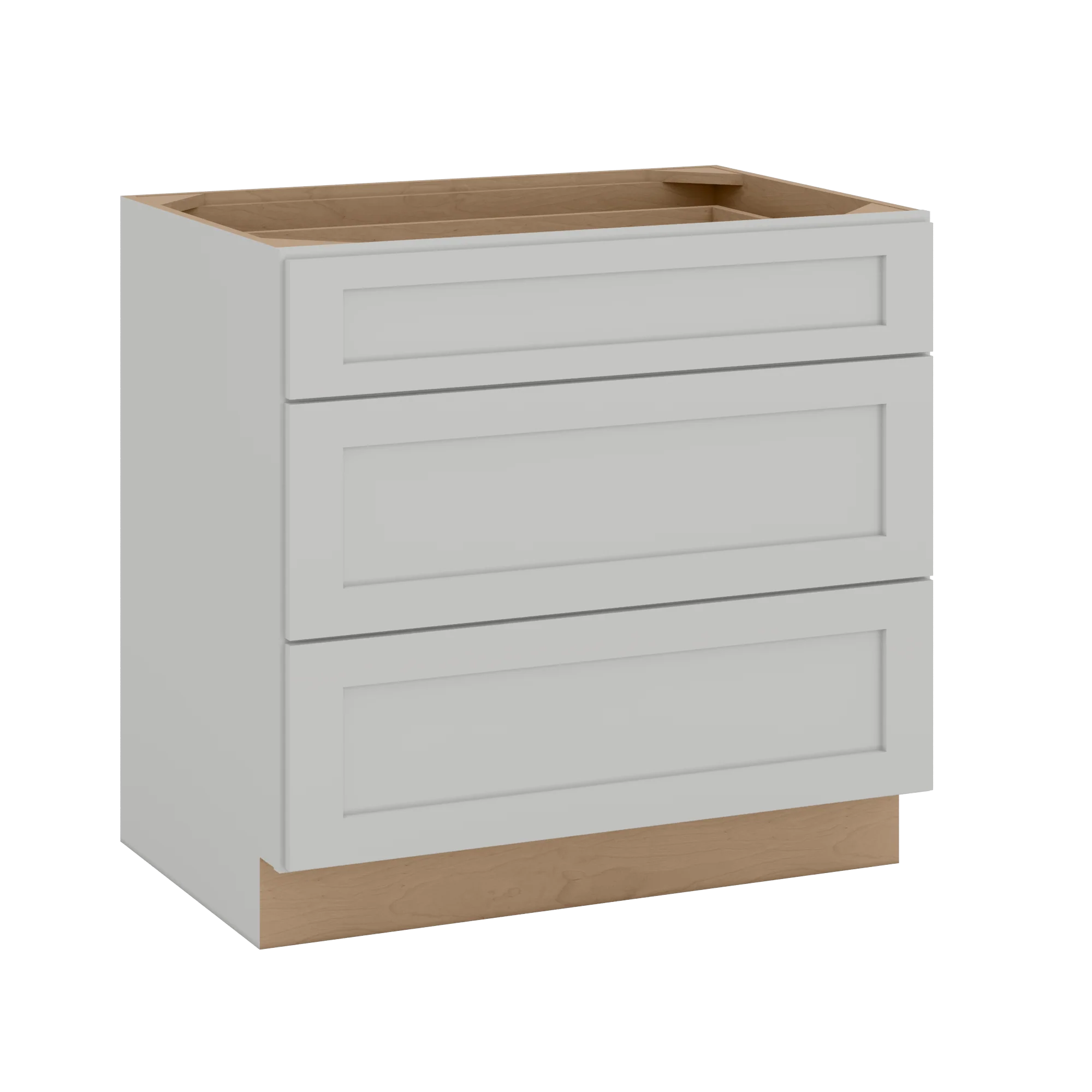 12", 15", 18", 21", 24", 30" & 36" Three Drawer Base Cabinet | RTA Unassembled | Northpoint Polar White Full Overlay - Image 13