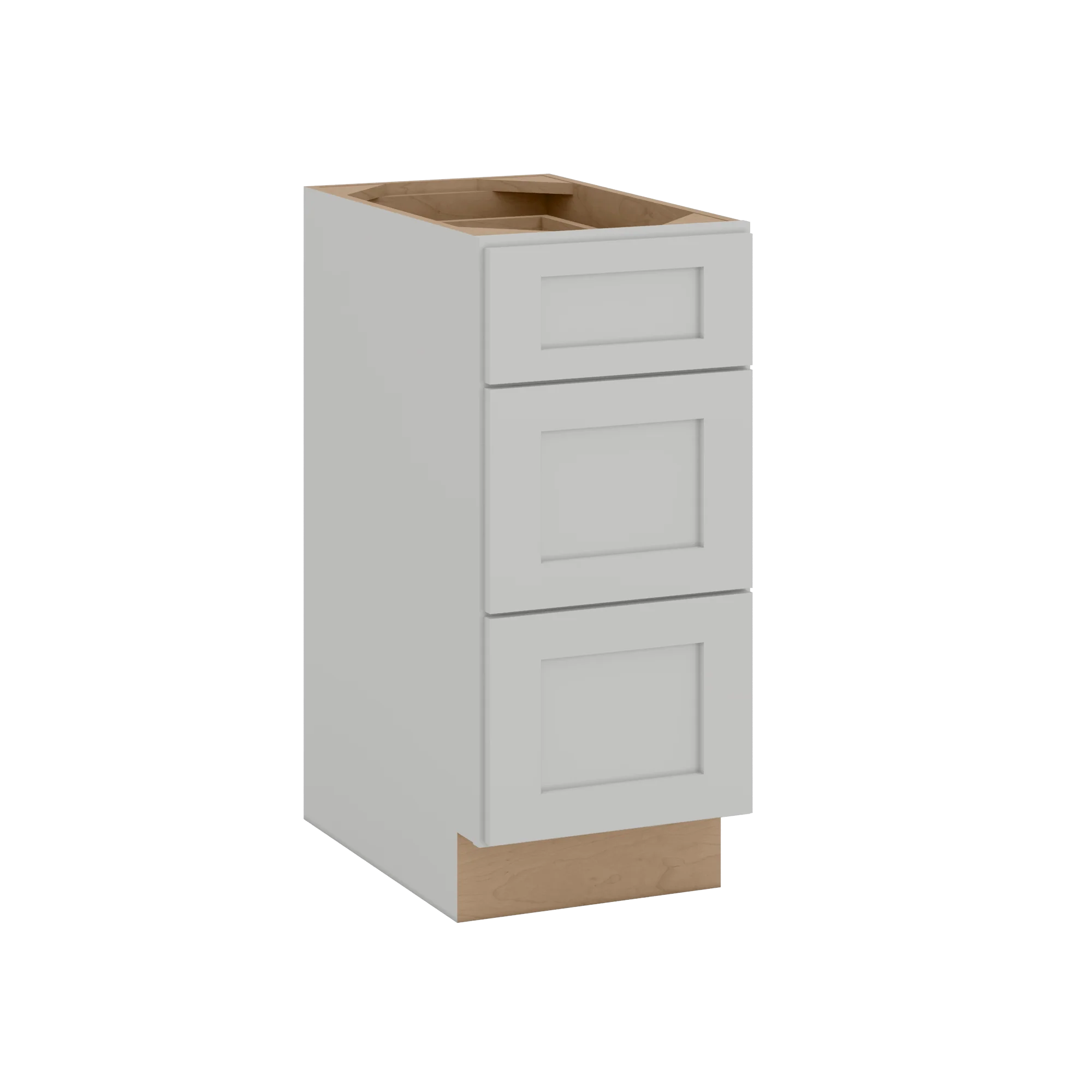 12", 15", 18", 21", 24", 30" & 36" Three Drawer Base Cabinet | RTA Unassembled | Northpoint Polar White Full Overlay - Image 3