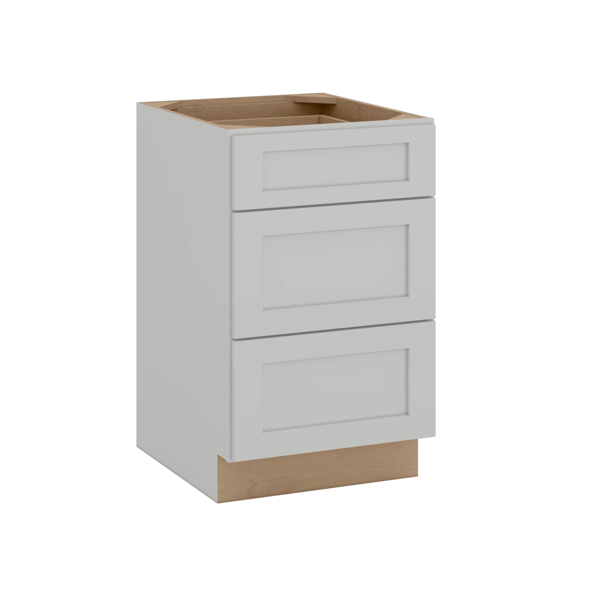 12", 15", 18", 21", 24", 30" & 36" Three Drawer Base Cabinet | RTA Unassembled | Northpoint Polar White Full Overlay - Image 7