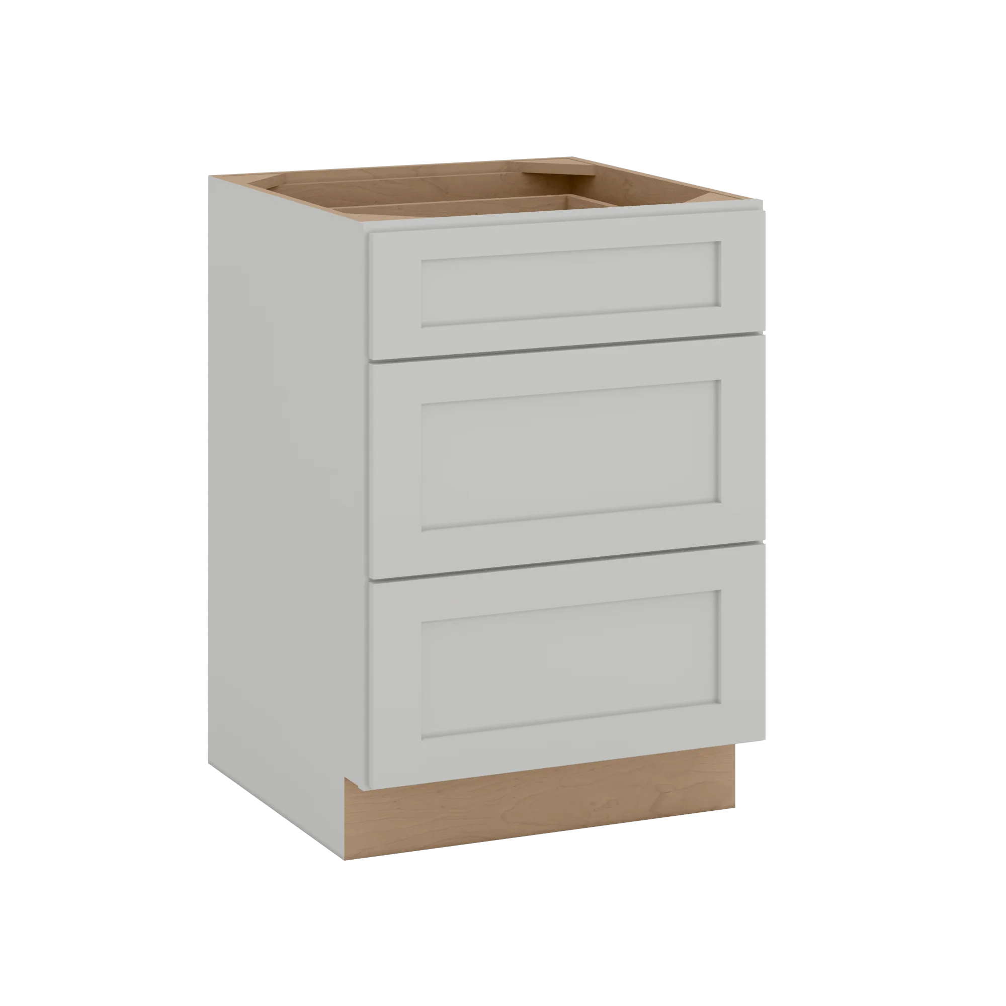 12", 15", 18", 21", 24", 30" & 36" Three Drawer Base Cabinet | RTA Unassembled | Northpoint Polar White Full Overlay - Image 9