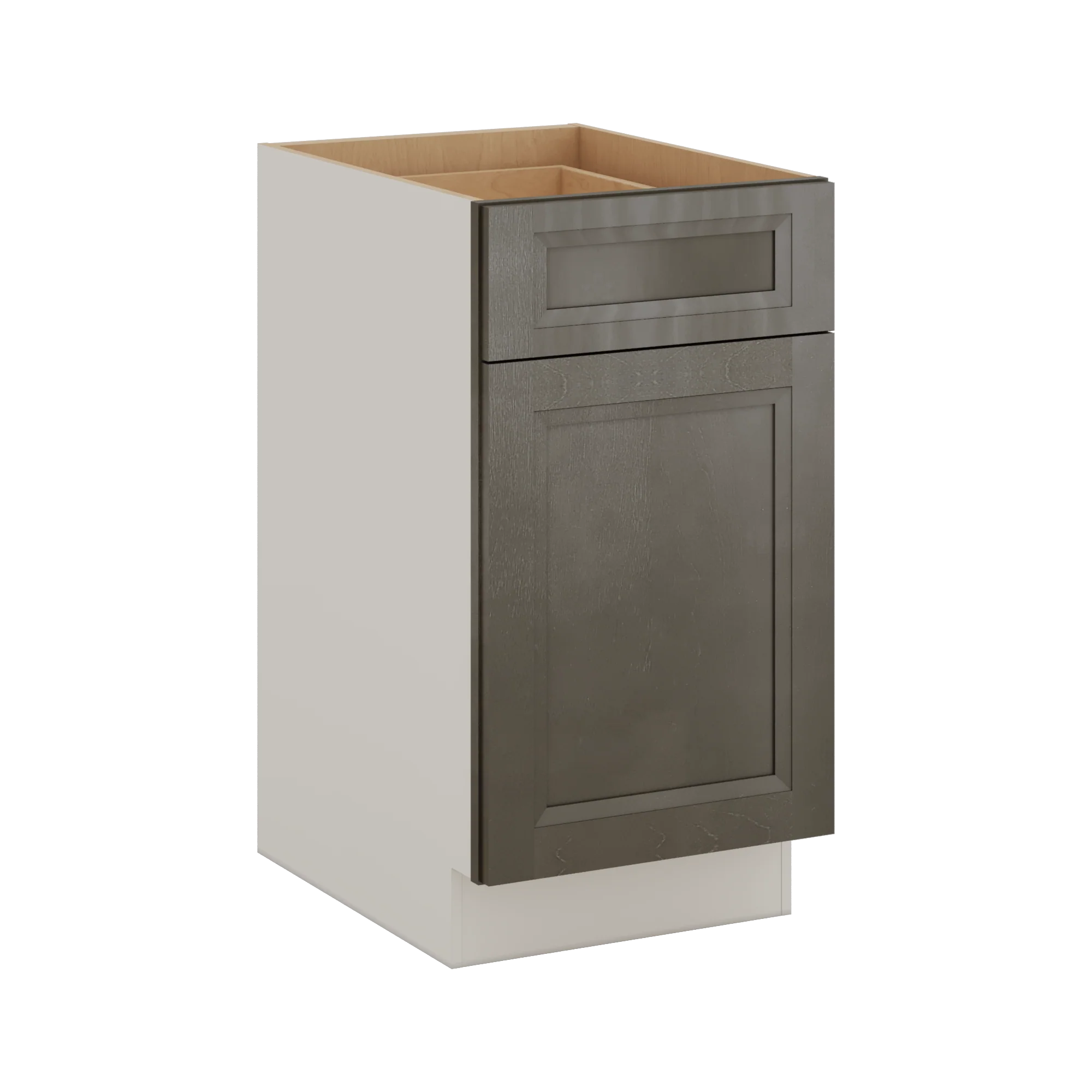 Trash Can Pull Out Base Cabinet Huntington Cinder Double Shaker 15" and 18" Wide - Image 3