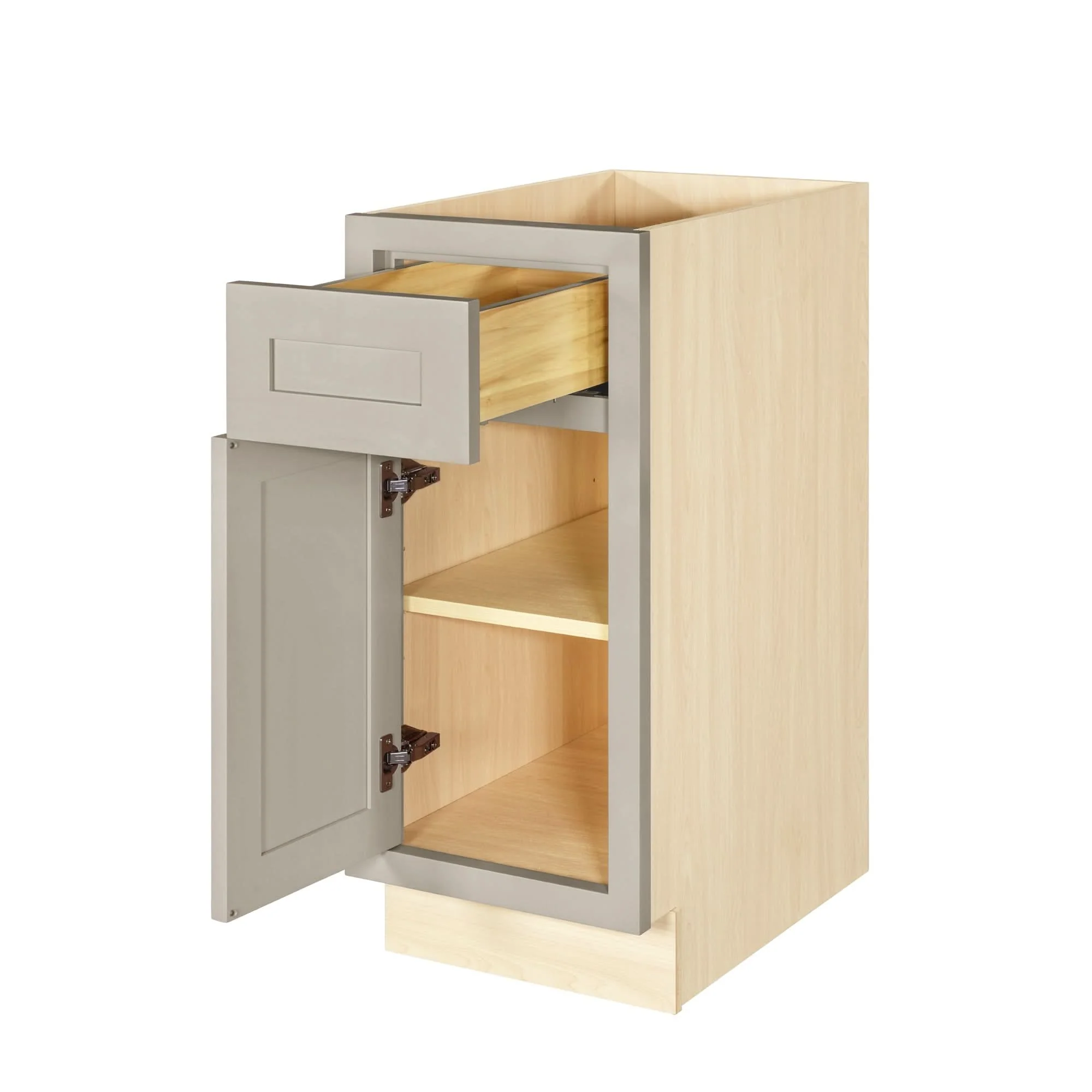 Tuscan Gray Inset Shaker Base Cabinet - Single Door 9", 12", 15", 18" & 21" - Image 10