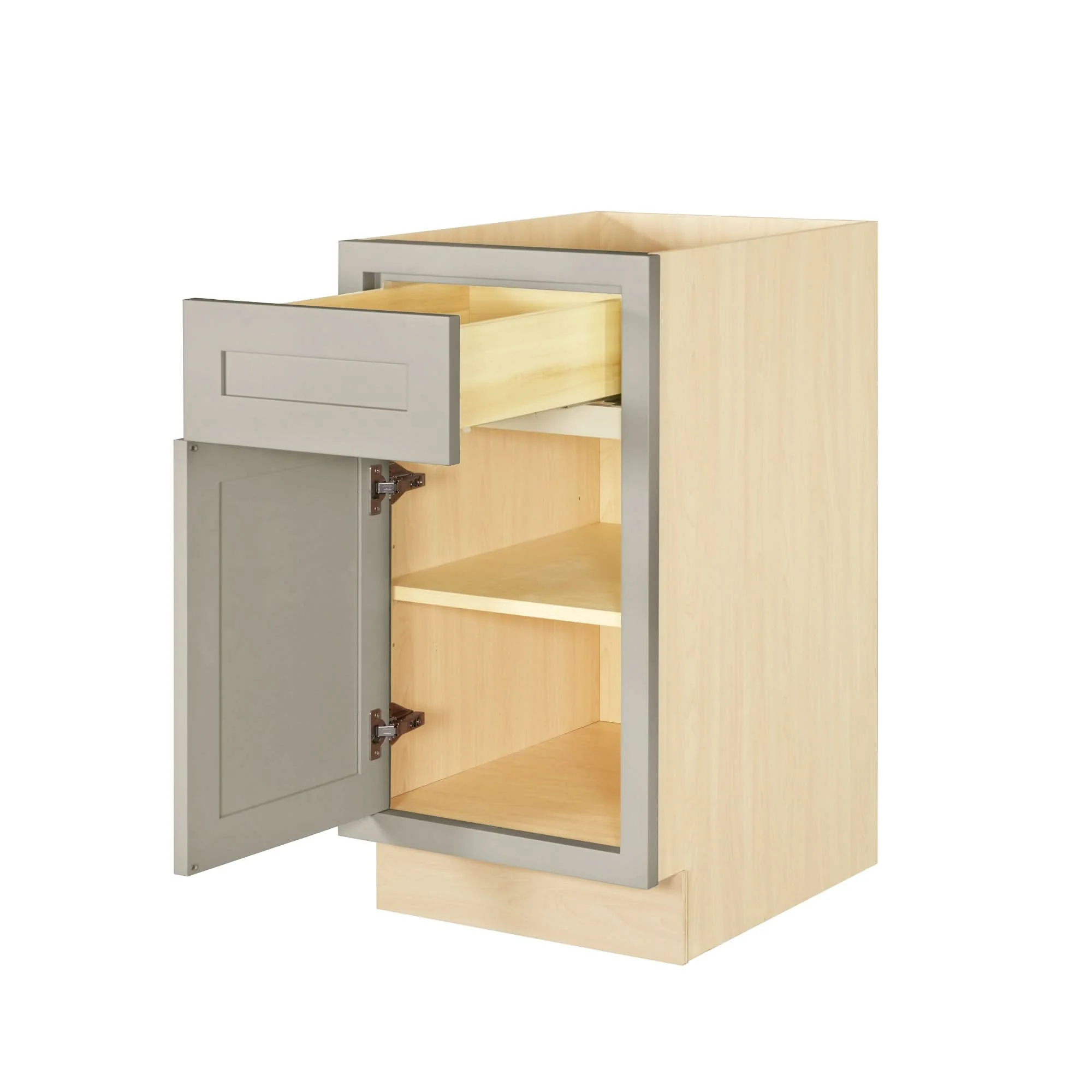 Tuscan Gray Inset Shaker Base Cabinet - Single Door 9", 12", 15", 18" & 21" - Image 14
