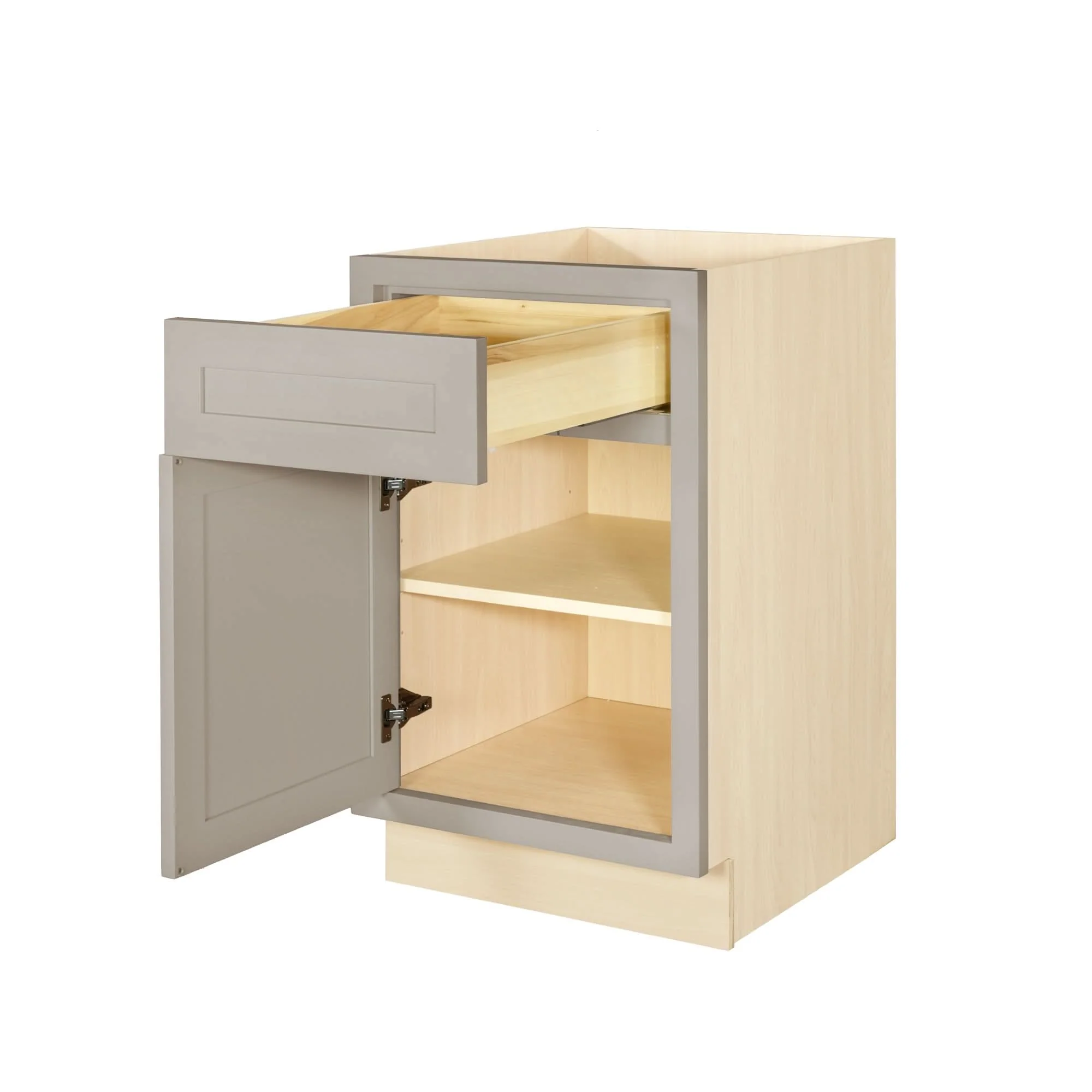Tuscan Gray Inset Shaker Base Cabinet - Single Door 9", 12", 15", 18" & 21" - Image 18