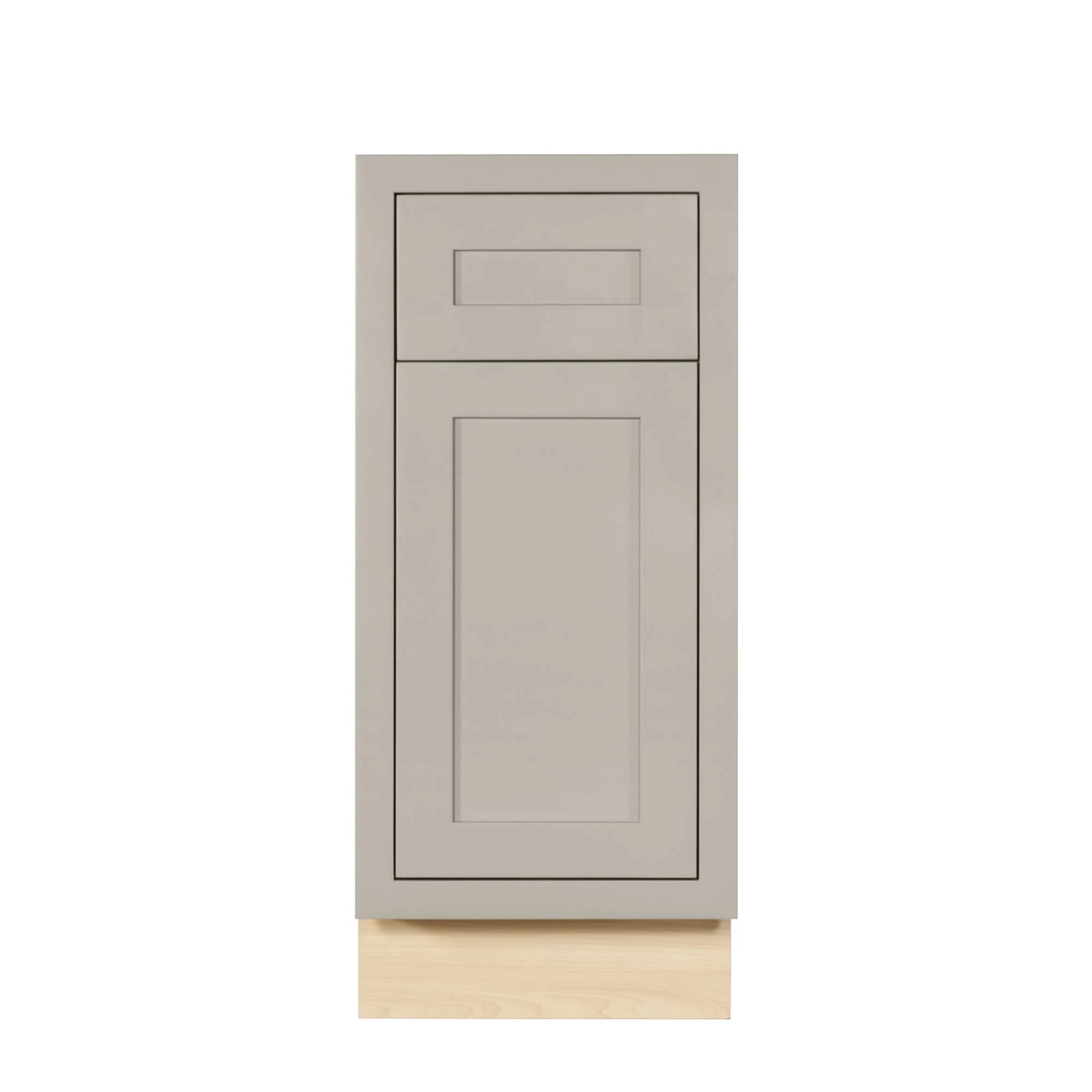 Tuscan Gray Inset Shaker Base Cabinet - Single Door 9", 12", 15", 18" & 21" - Image 9