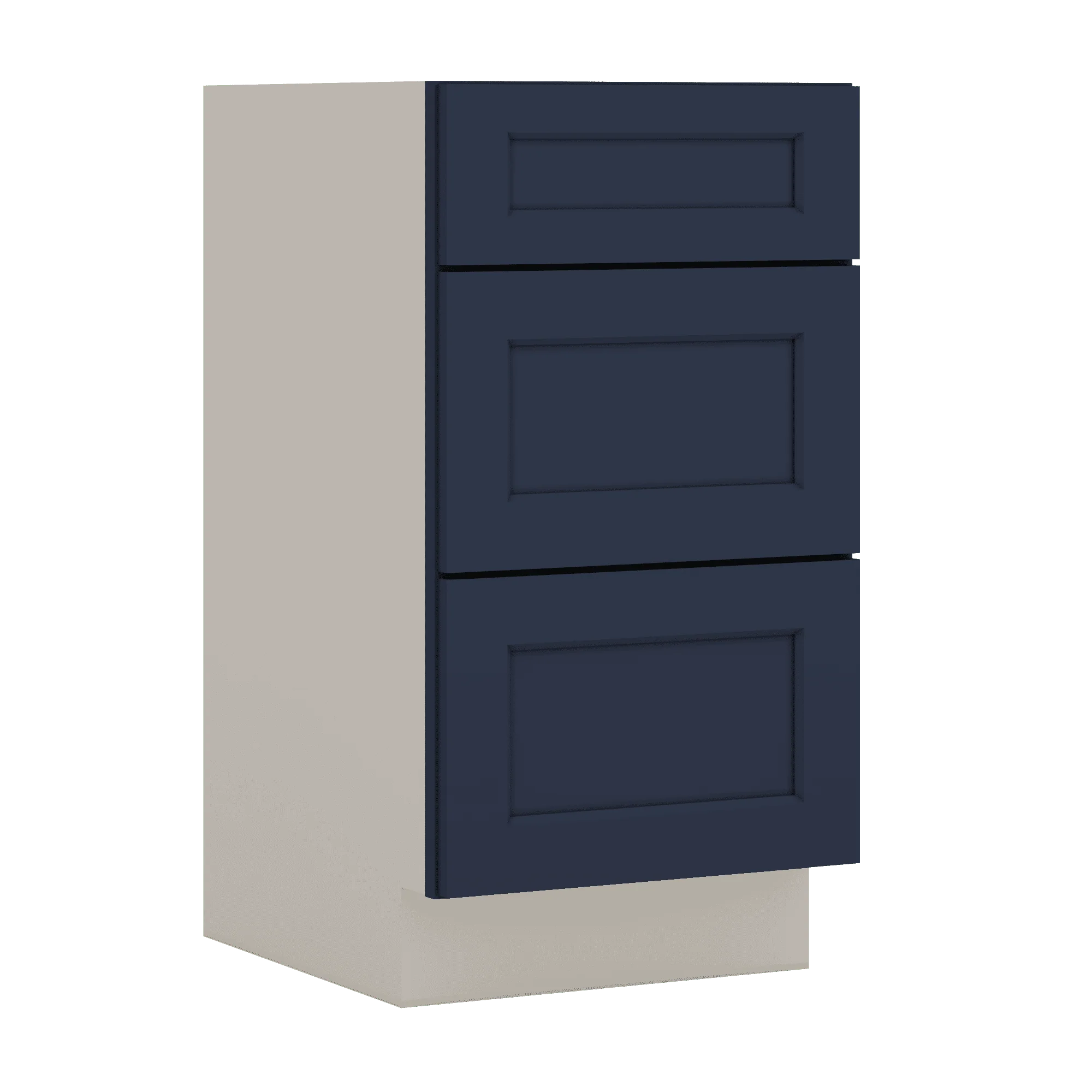 Vanity Drawer Base 12", 15", 18", 21" & 24" NB29 Naval Blue Shaker 1-1/4" Overlay - Image 5