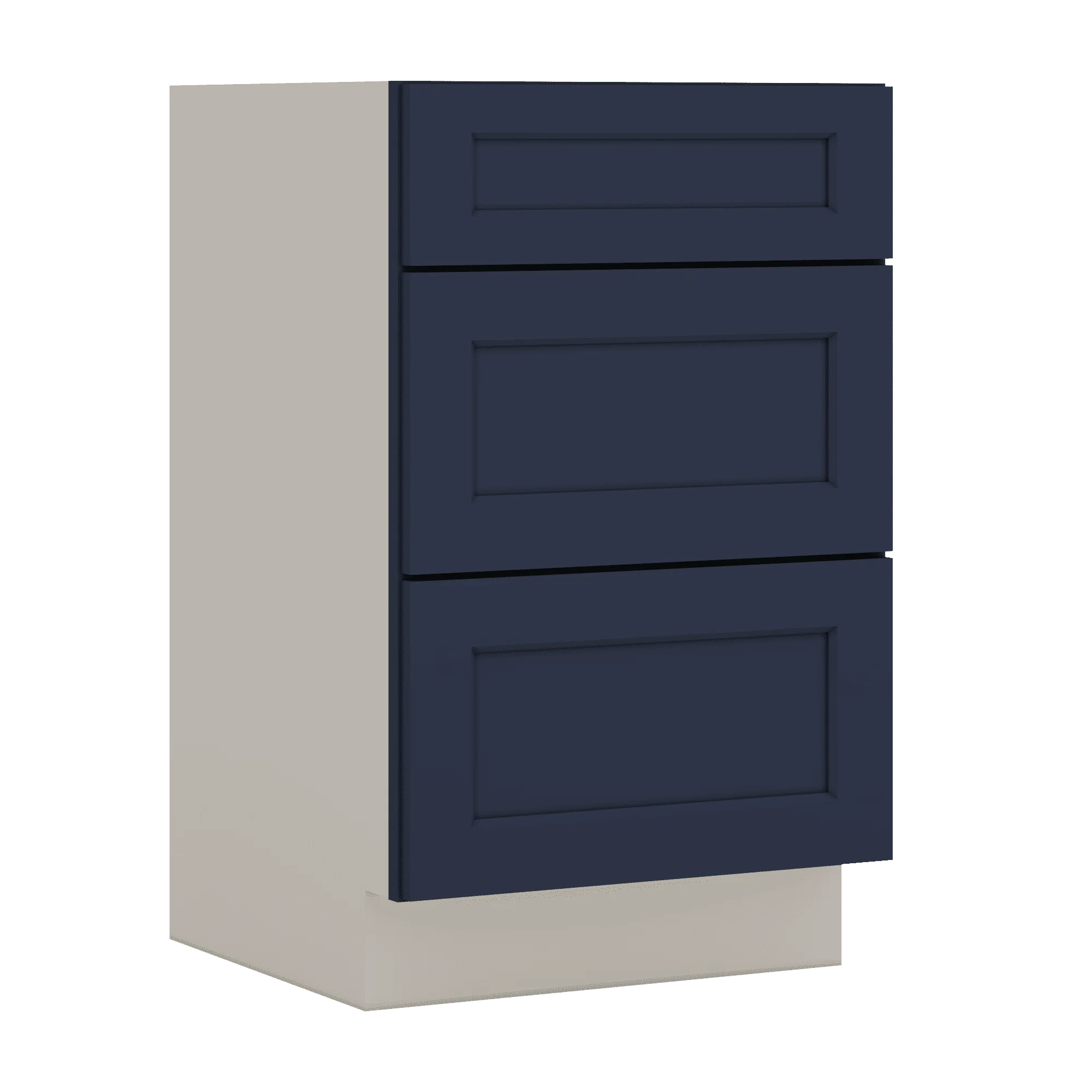 Vanity Drawer Base 12", 15", 18", 21" & 24" NB29 Naval Blue Shaker 1-1/4" Overlay - Image 7