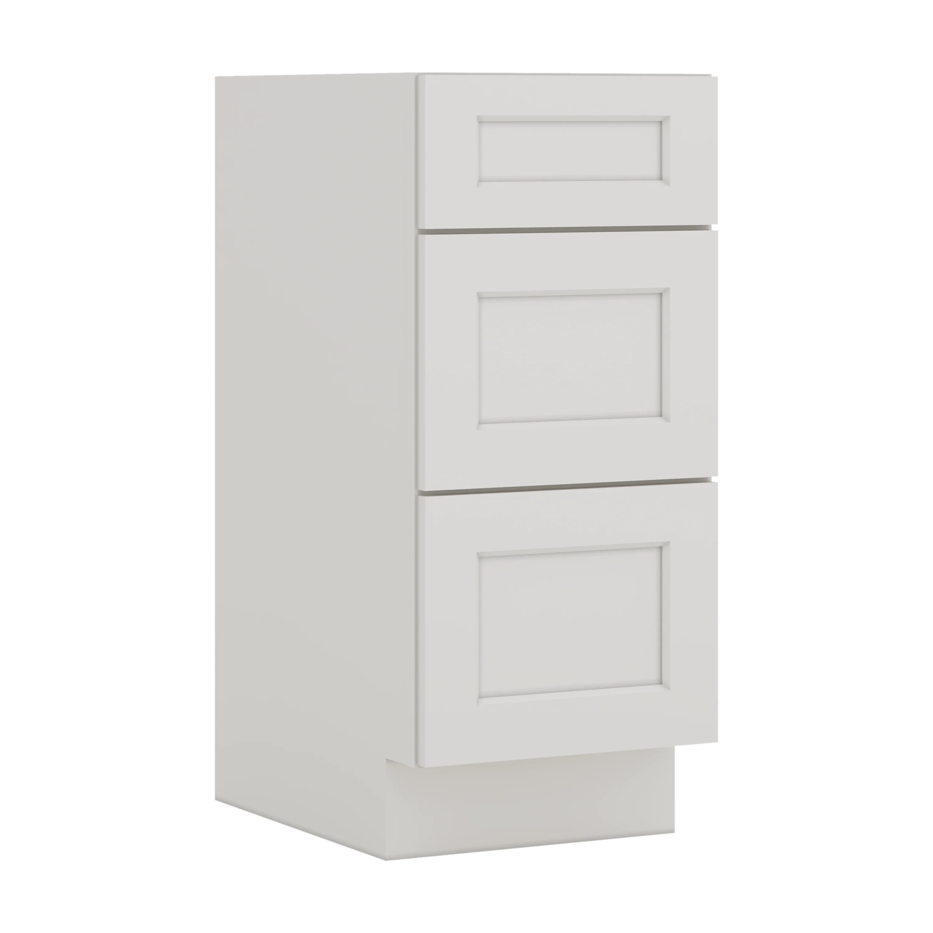 Vanity Drawer Base 12", 15", 18", 21" & 24" ICE White Shaker 1-1/4" Overlay CWS/CWB - Image 4