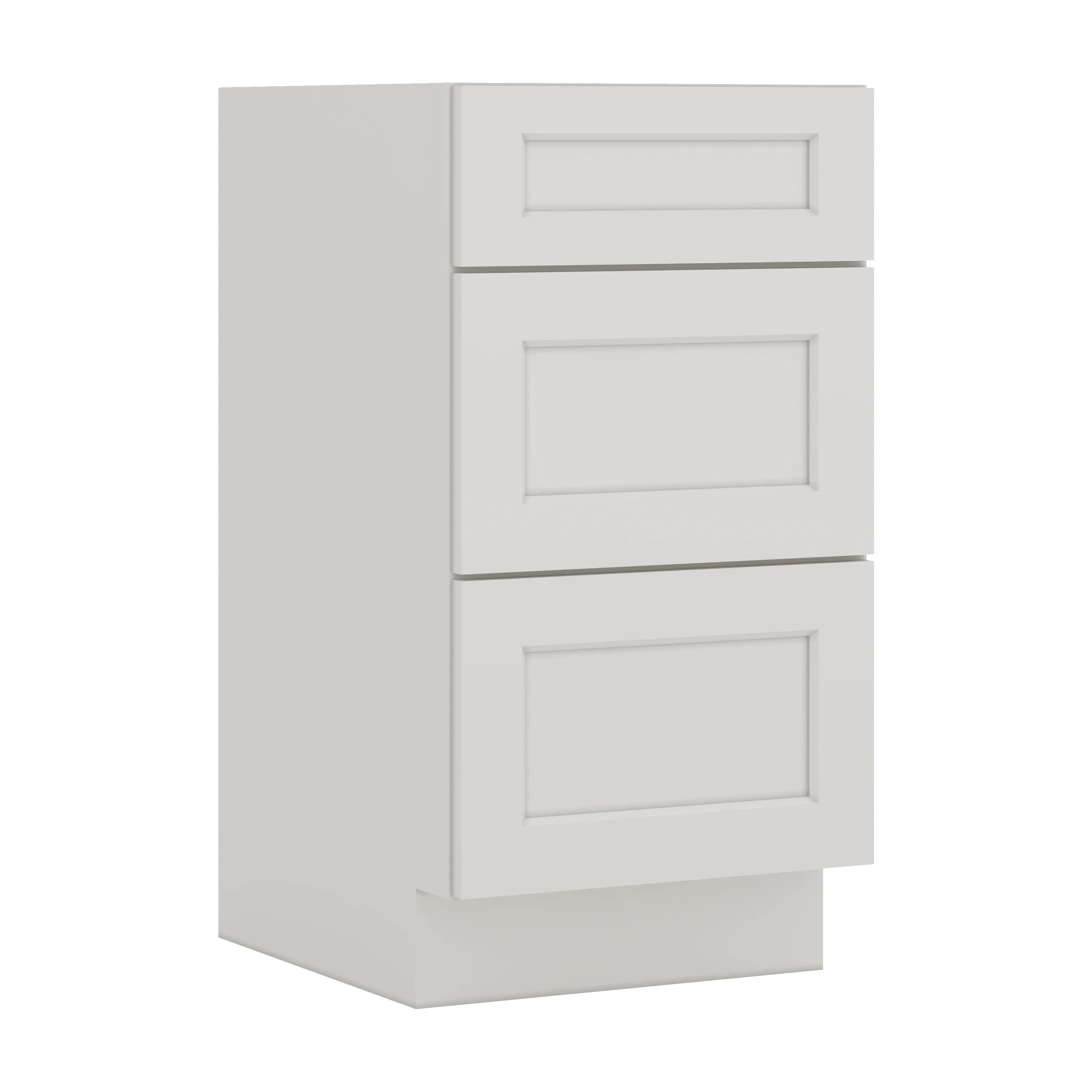 Vanity Drawer Base 12", 15", 18", 21" & 24" ICE White Shaker 1-1/4" Overlay CWS/CWB - Image 6