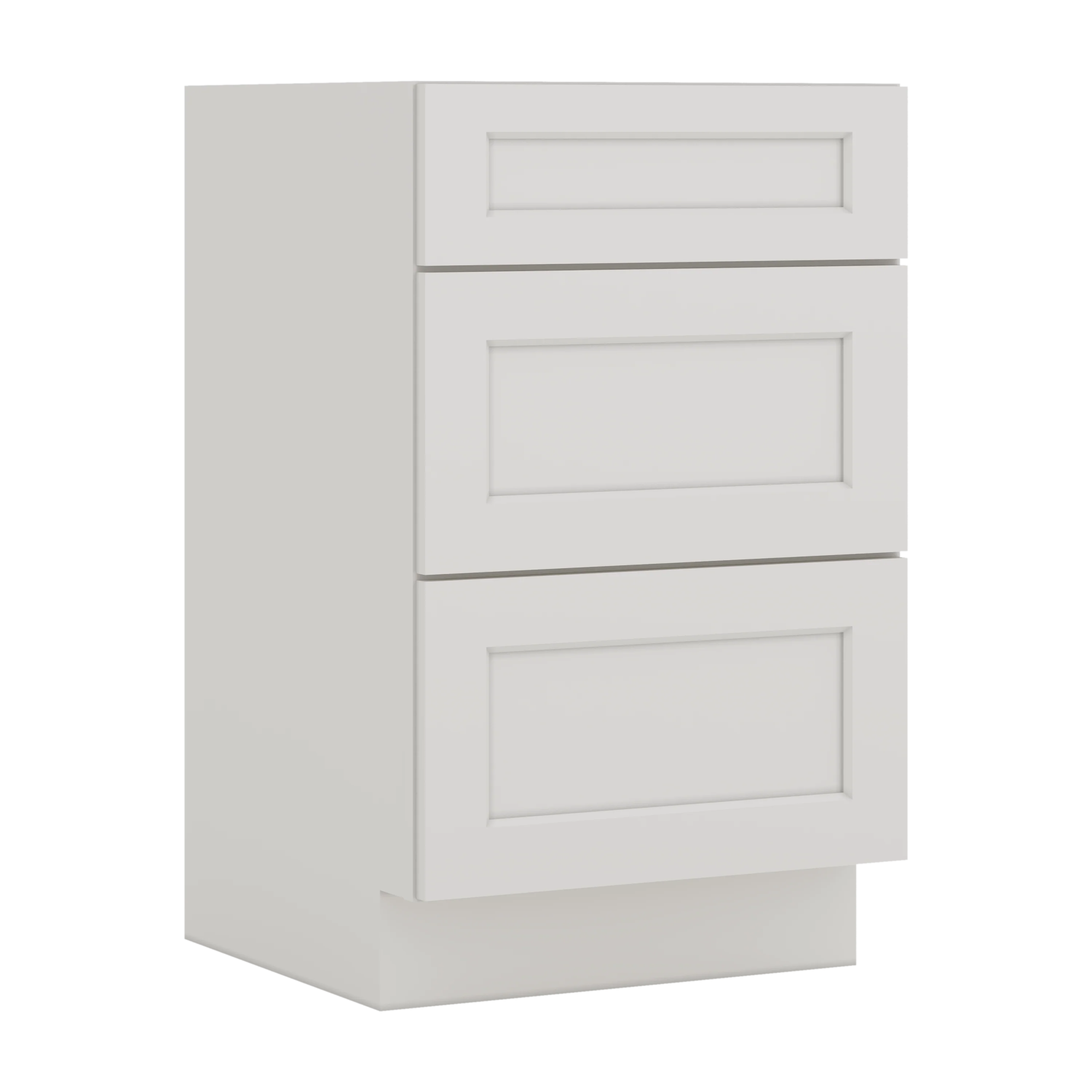 Vanity Drawer Base 12", 15", 18", 21" & 24" ICE White Shaker 1-1/4" Overlay CWS/CWB - Image 8