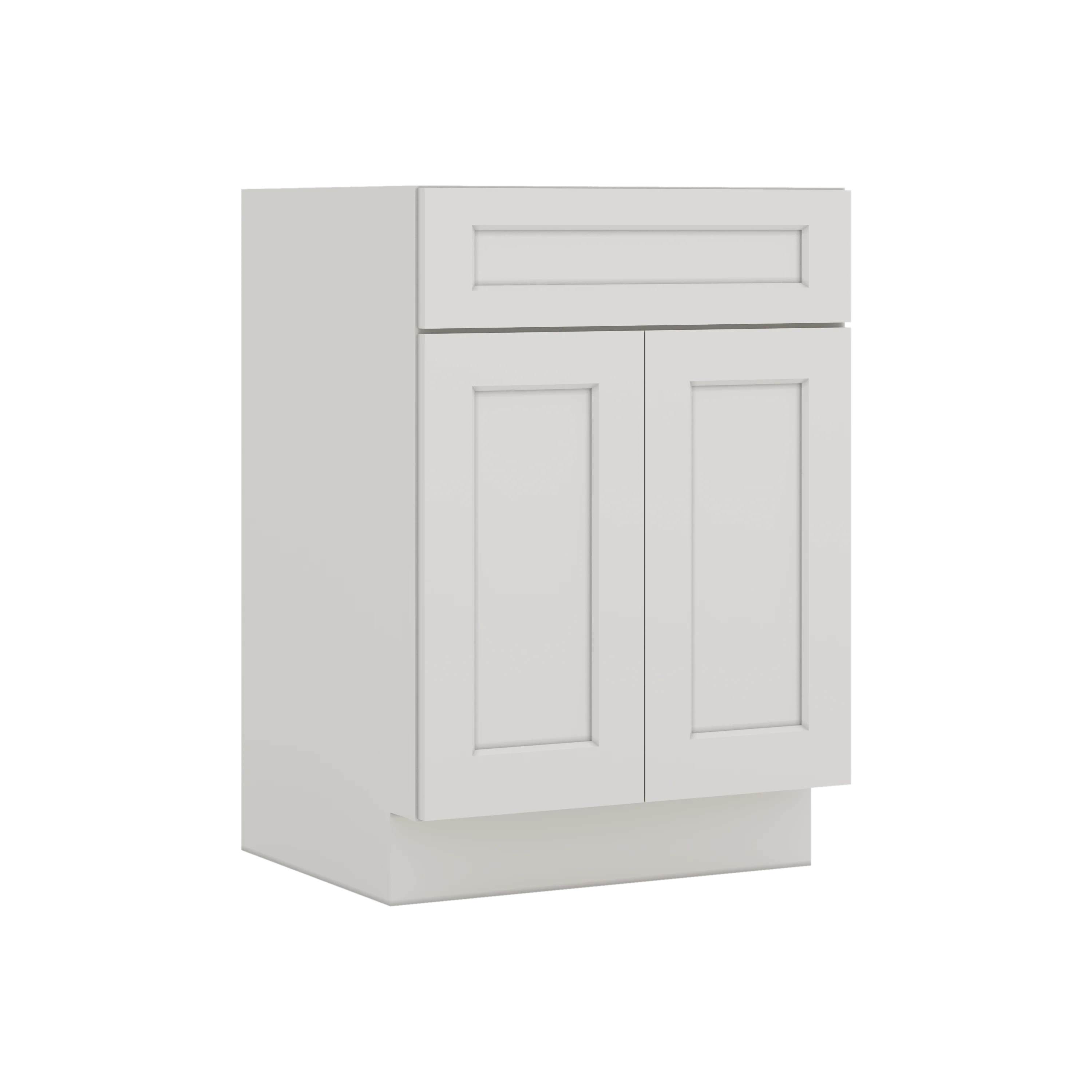 Vanity ICE White Shaker 1-1/4" Overlay CWS/CWB